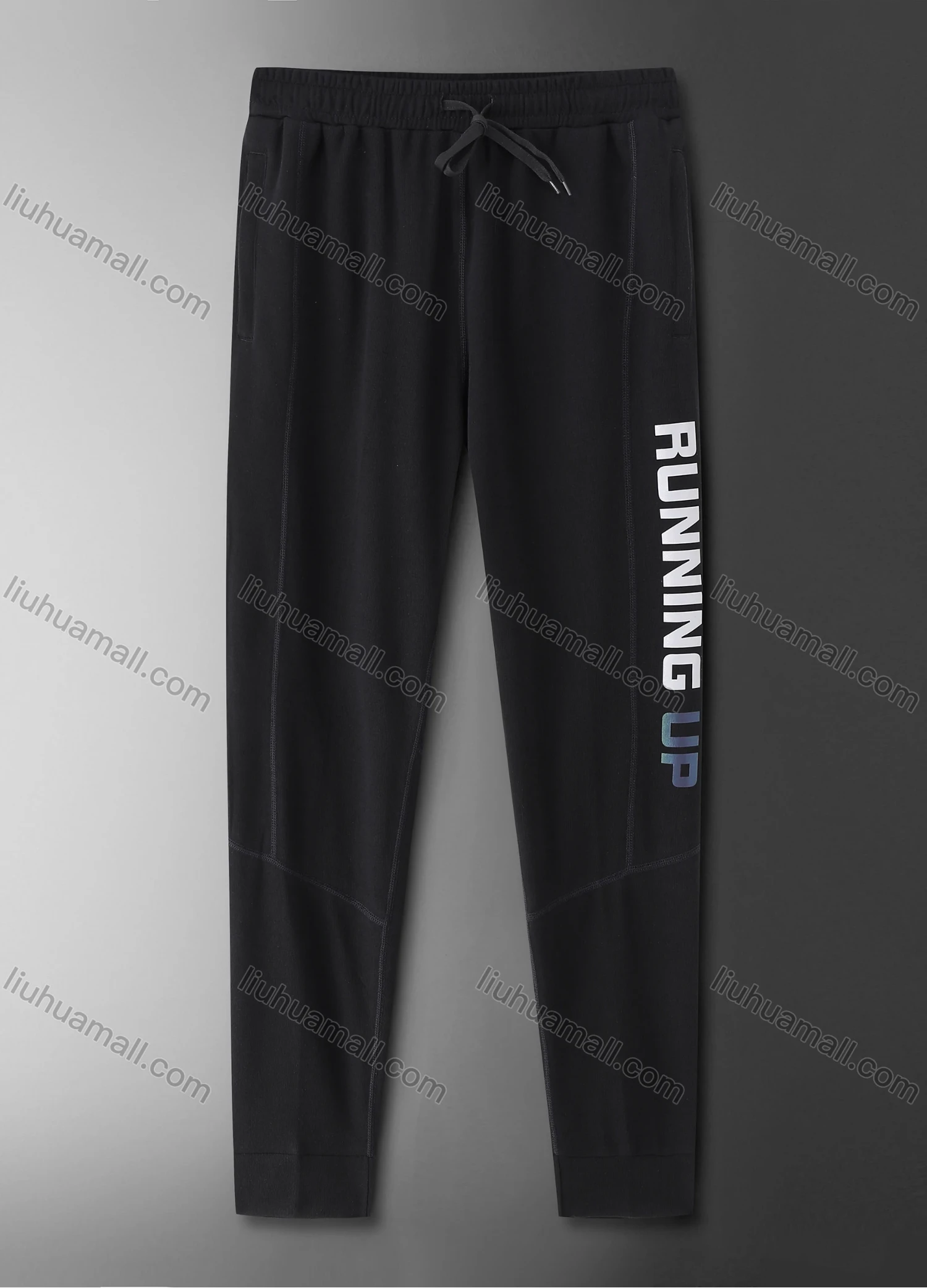 Wholesale Men's Letter Graphic Athletic Workout Elastic Waist Drawstring Ankle Length Gym Running Pants Y7131# - Liuhuamall