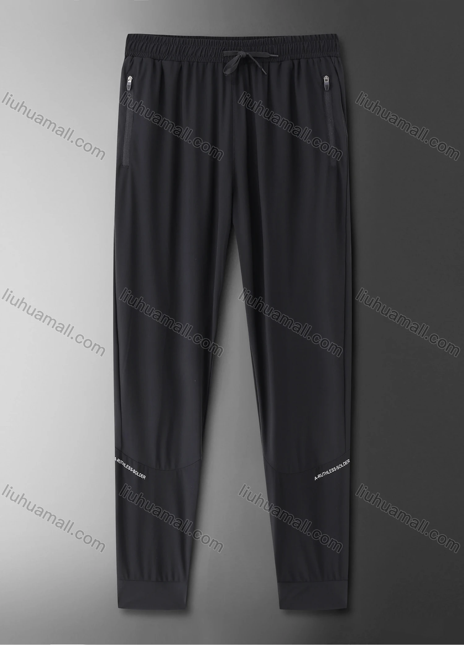 Wholesale Men's Athletic Workout Elastic Waist Drawstring Ankle Length Gym Running Pants Y7138# - Liuhuamall