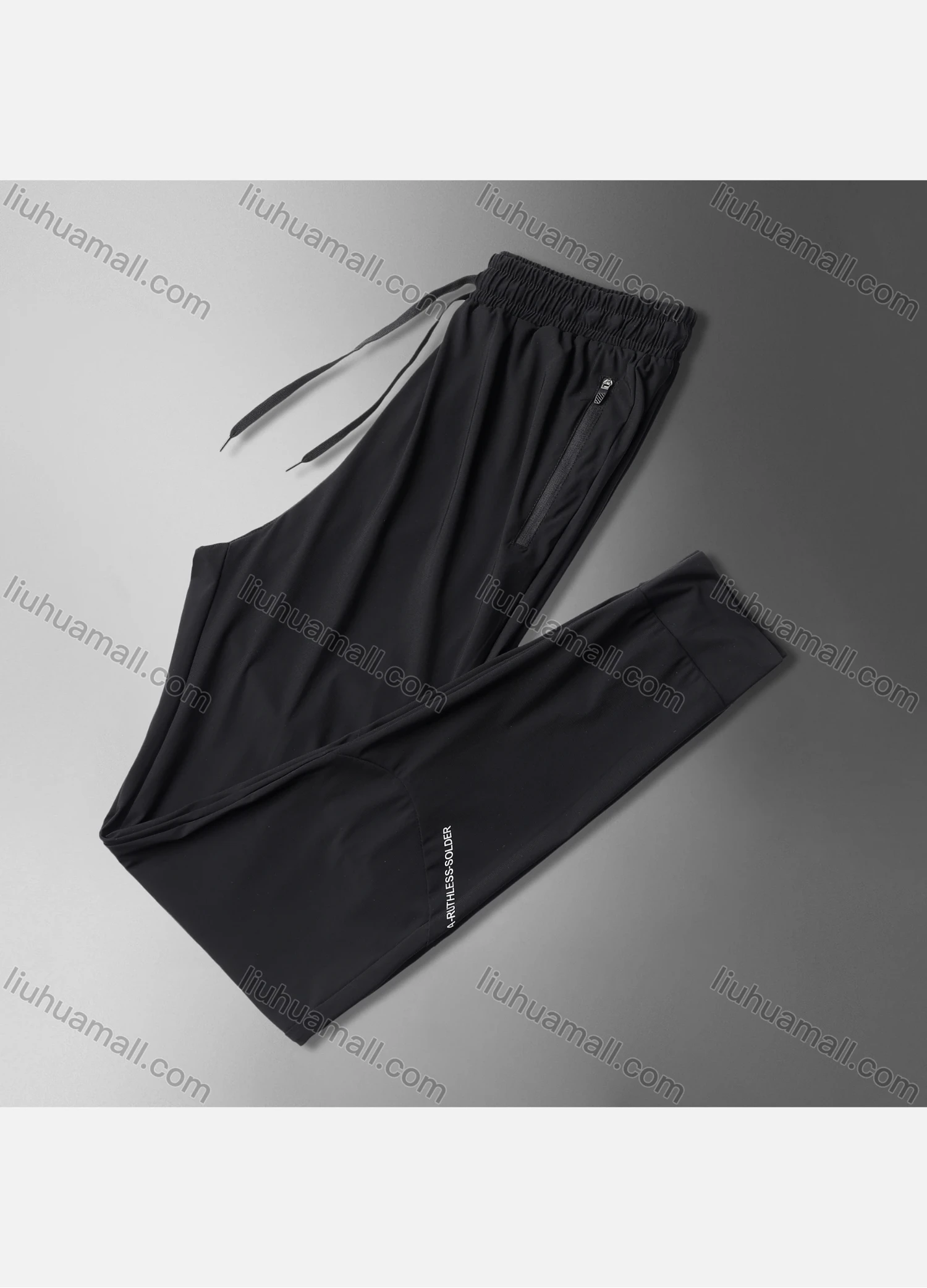 Wholesale Men's Athletic Workout Elastic Waist Drawstring Ankle Length Gym Running Pants Y7138# - Liuhuamall