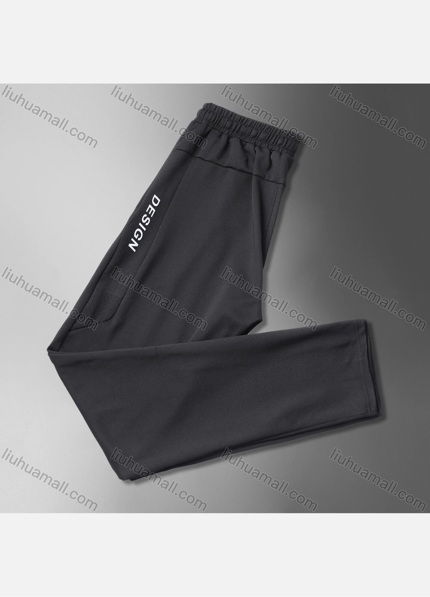Wholesale Men's Athletic Workout Elastic Waist Drawstring Ankle Length Gym Running Pants Y7139# - Liuhuamall