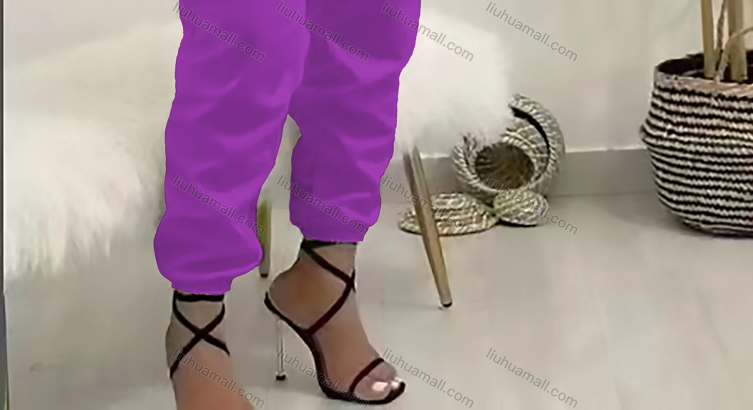 Wholesale Women's Casual Drawstring Letter Short Sleeve Crop Top & Elastic Waist Sweatpants Set - Liuhuamall