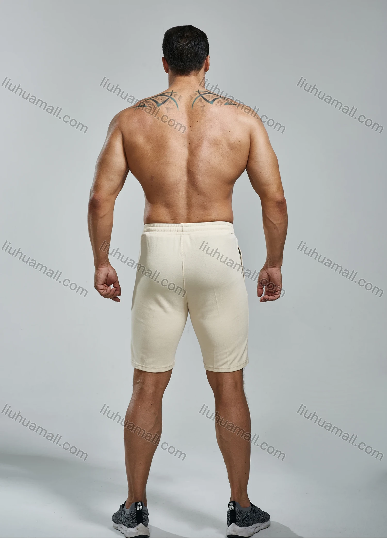 Wholesale Men's Plain Athletic Workout Drawstring Elastic Waist Shorts Y7146# - Liuhuamall