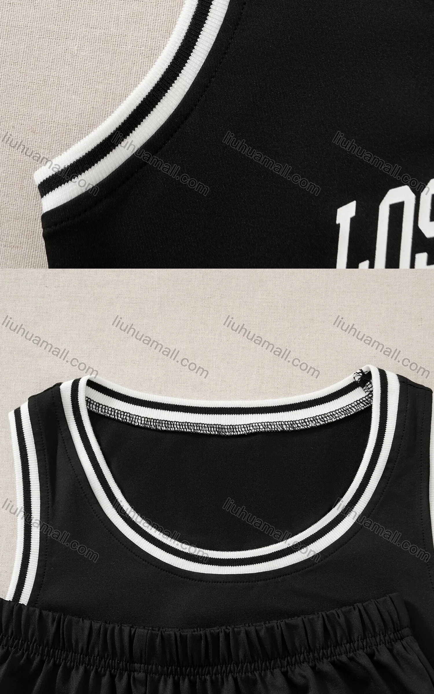 Wholesale Women's Sporty Contrast Curved Hem Tank Top & Drawstring Elastic Waist Shorts Set - Liuhuamall