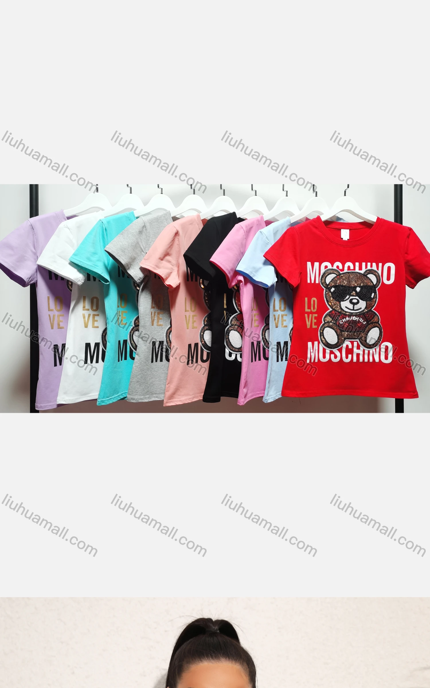 Wholesale Women's Casual Crew Neck Short Sleeve Cartoon Graphic Slim Fit T-shirt - Liuhuamall