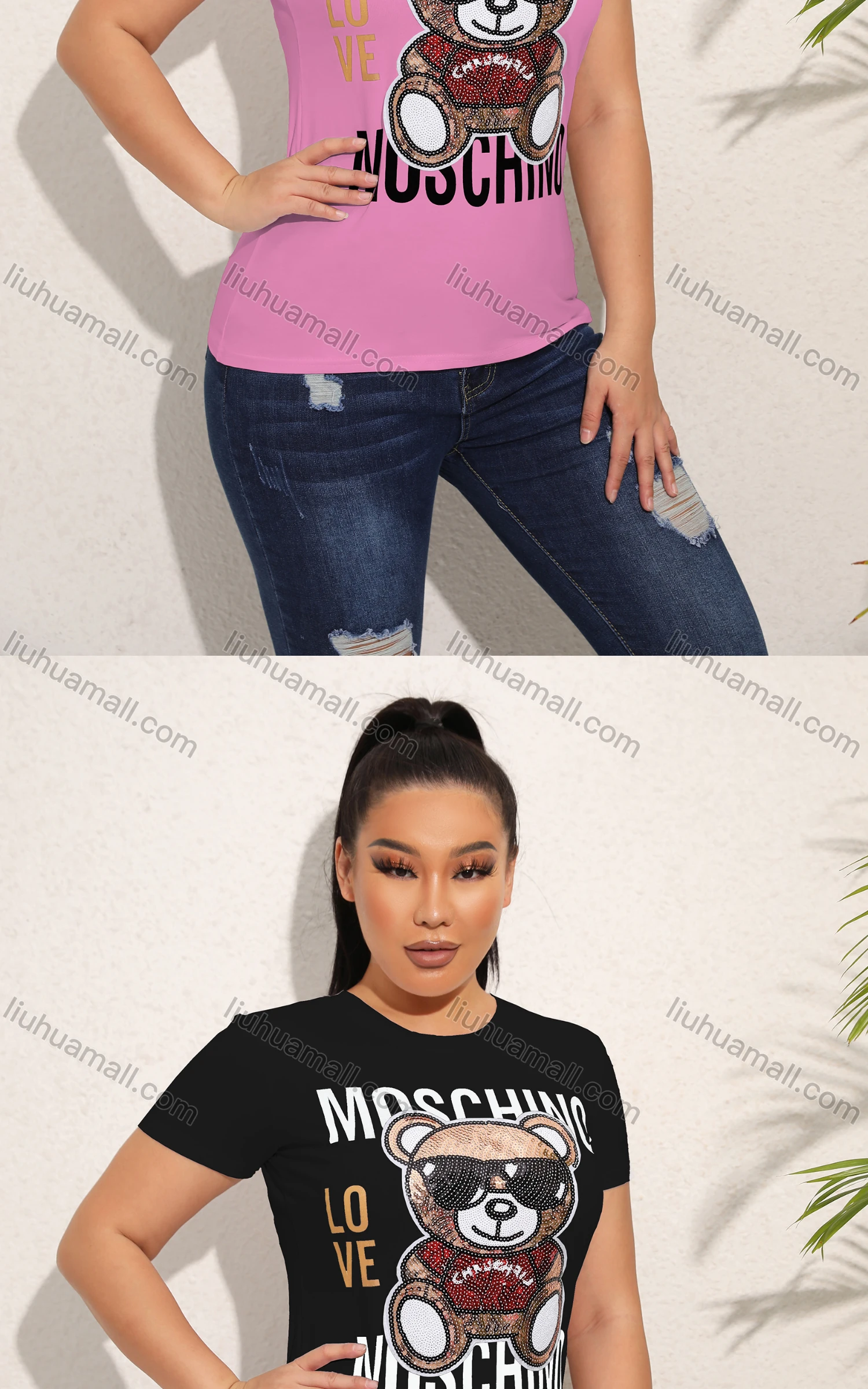 Wholesale Women's Casual Crew Neck Short Sleeve Cartoon Graphic Slim Fit T-shirt - Liuhuamall