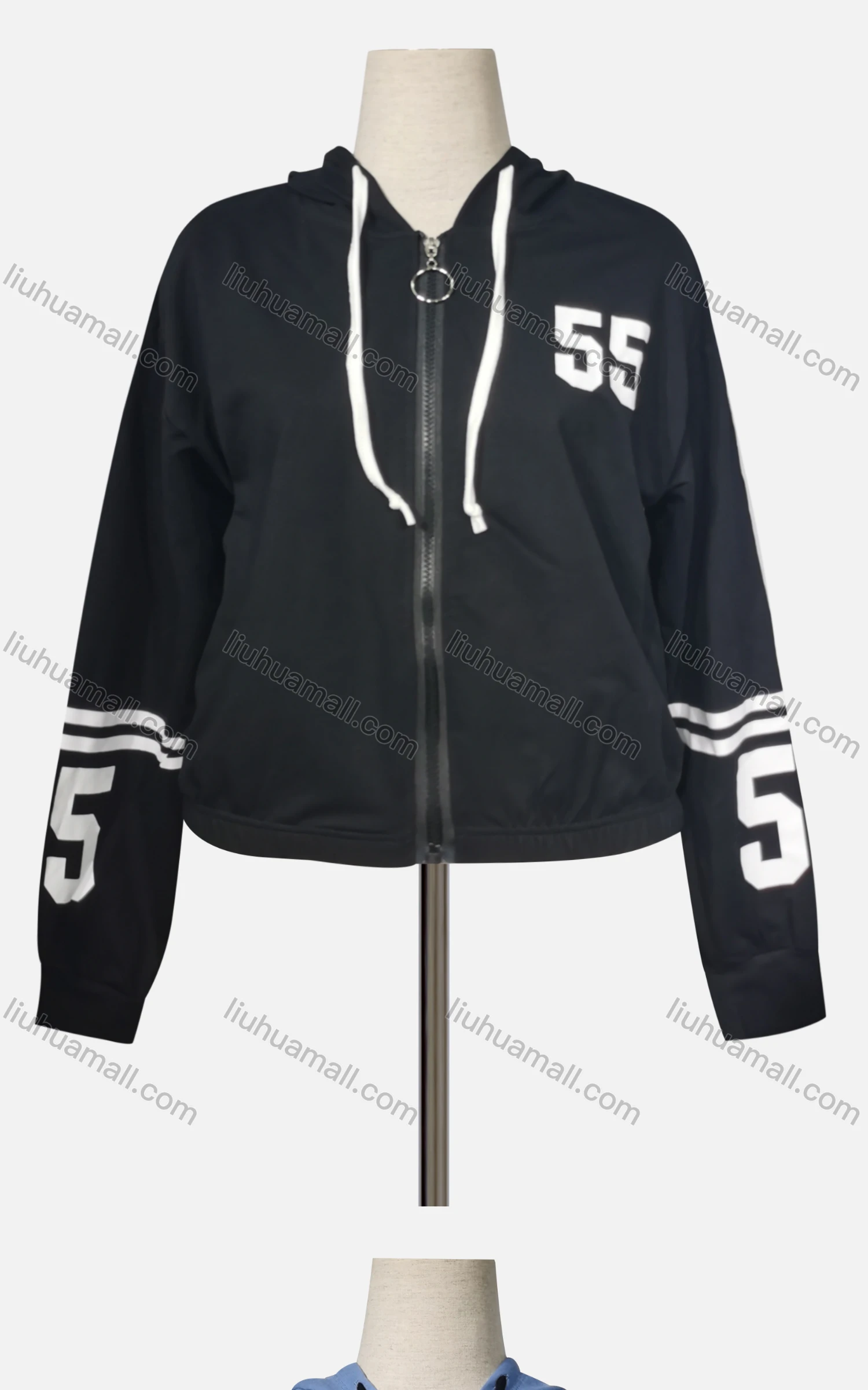 Wholesale Women's Casual Hooded Full Zip Long Sleeve Hoodies - Liuhuamall