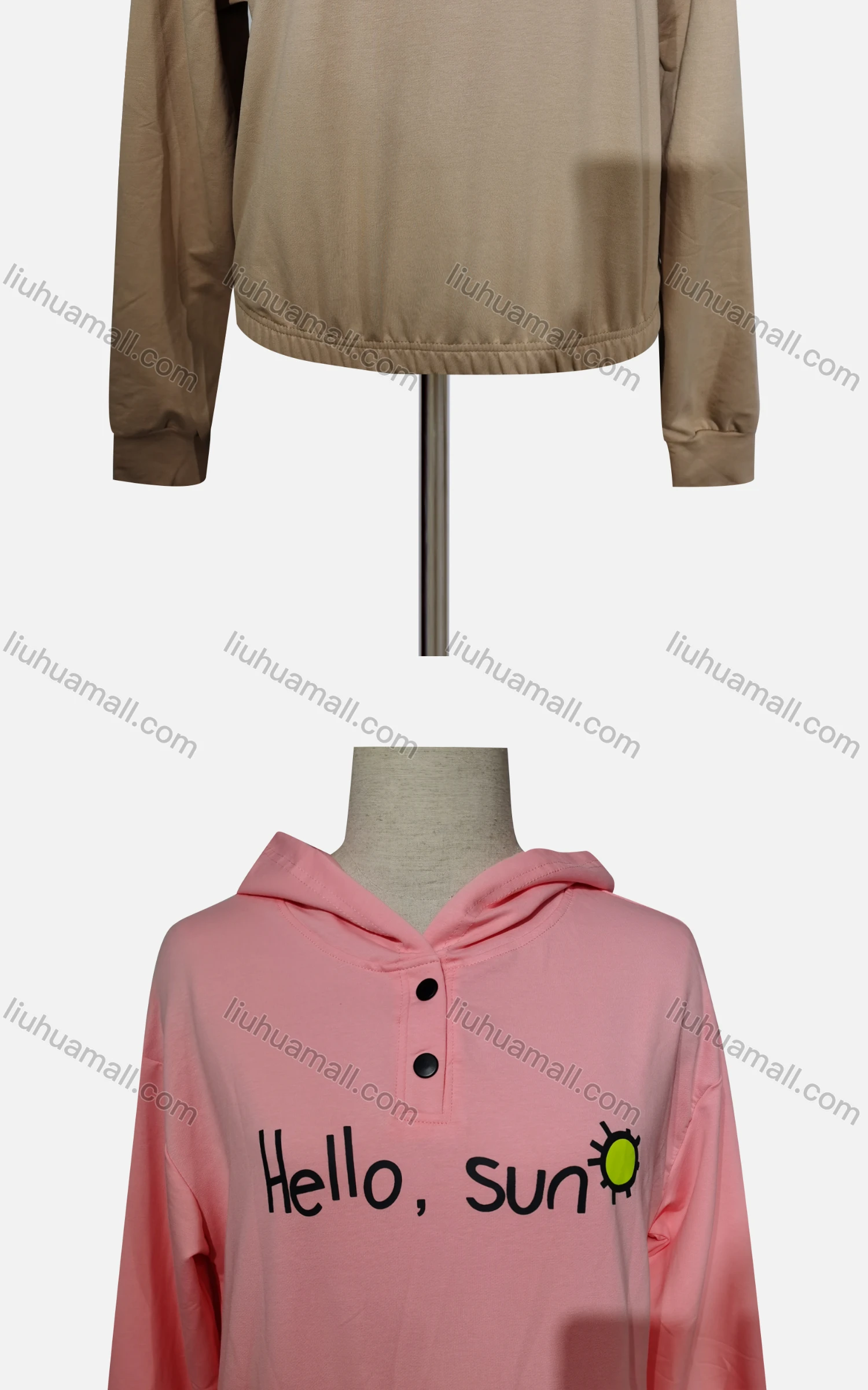 Wholesale Women's Casual Hooded Long Sleeve Button Front Hoodies - Liuhuamall