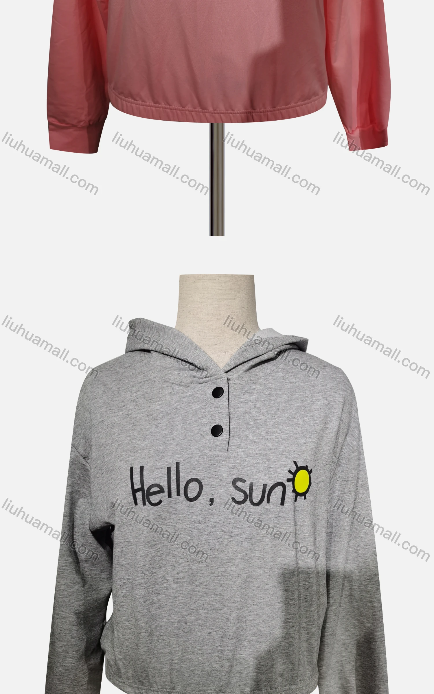 Wholesale Women's Casual Hooded Long Sleeve Button Front Hoodies - Liuhuamall