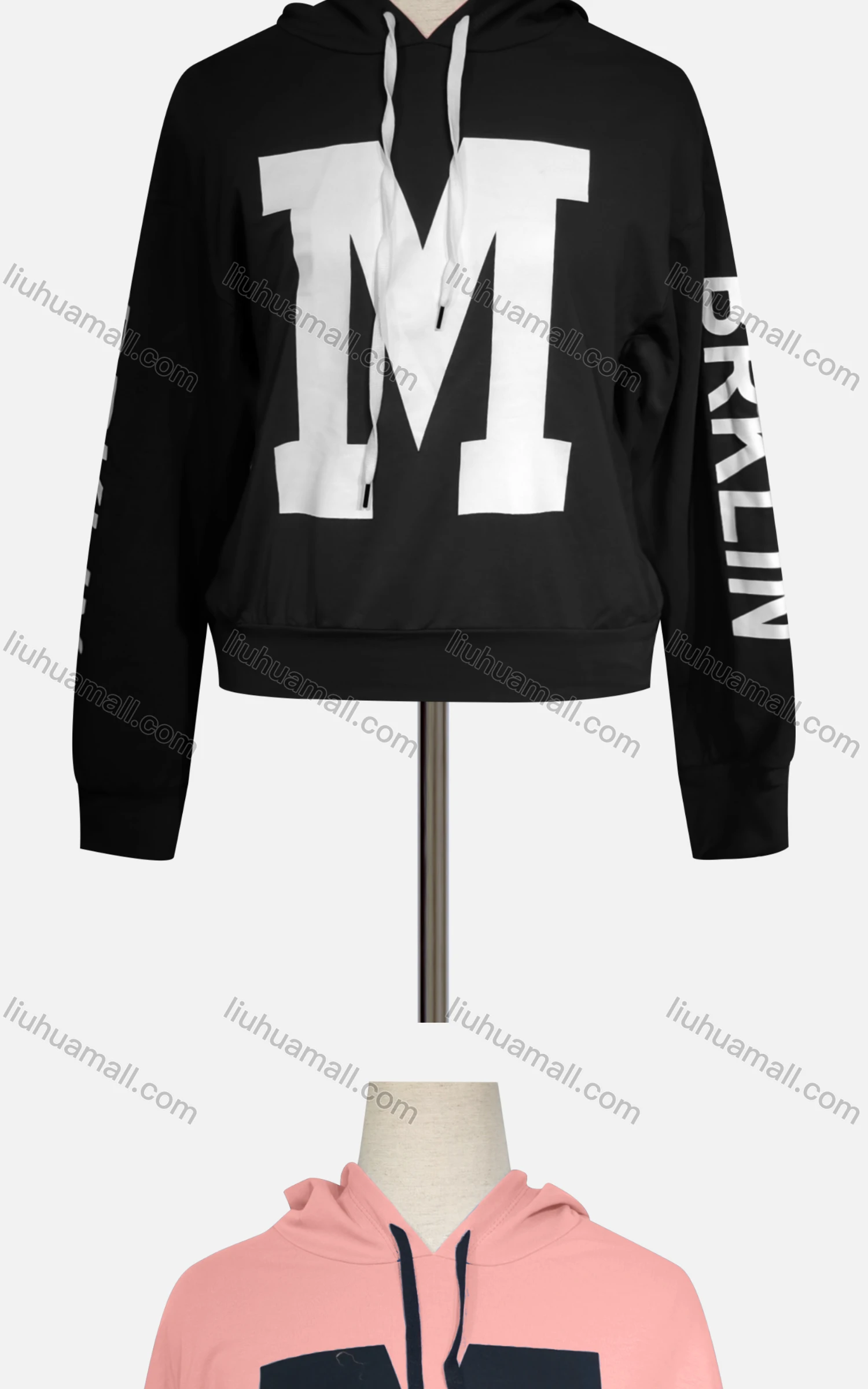 Wholesale Women's Casual Hooded Long Sleeve Letter Hoodies - Liuhuamall