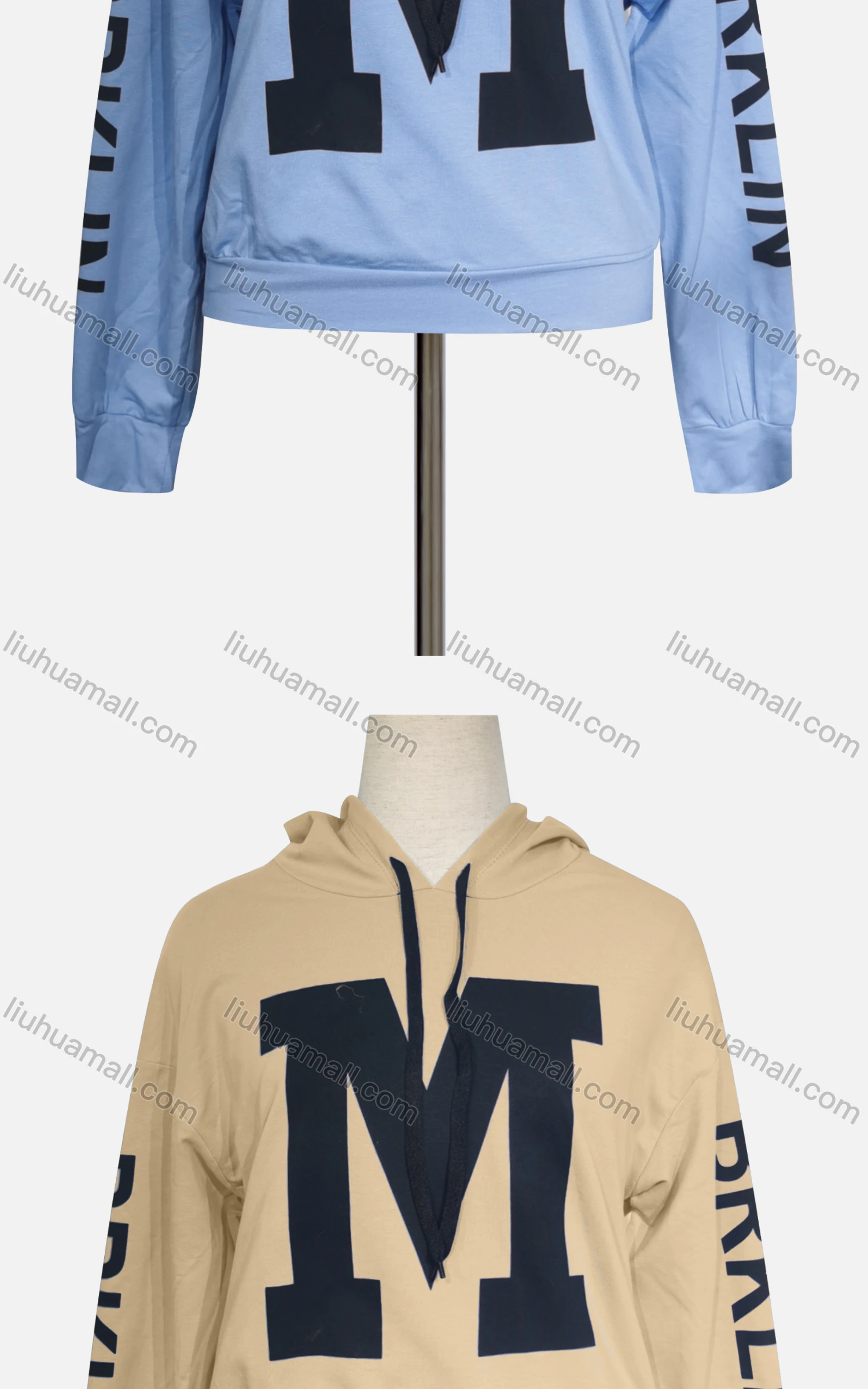 Wholesale Women's Casual Hooded Long Sleeve Letter Hoodies - Liuhuamall