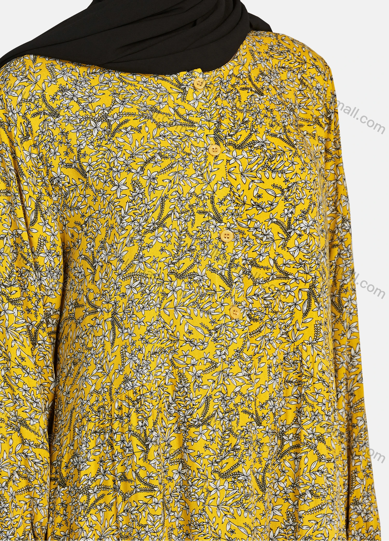 Wholesale Women's Casual Allover Print Long Sleeve Button Down Maxi Shirt Dress 1343# - Liuhuamall