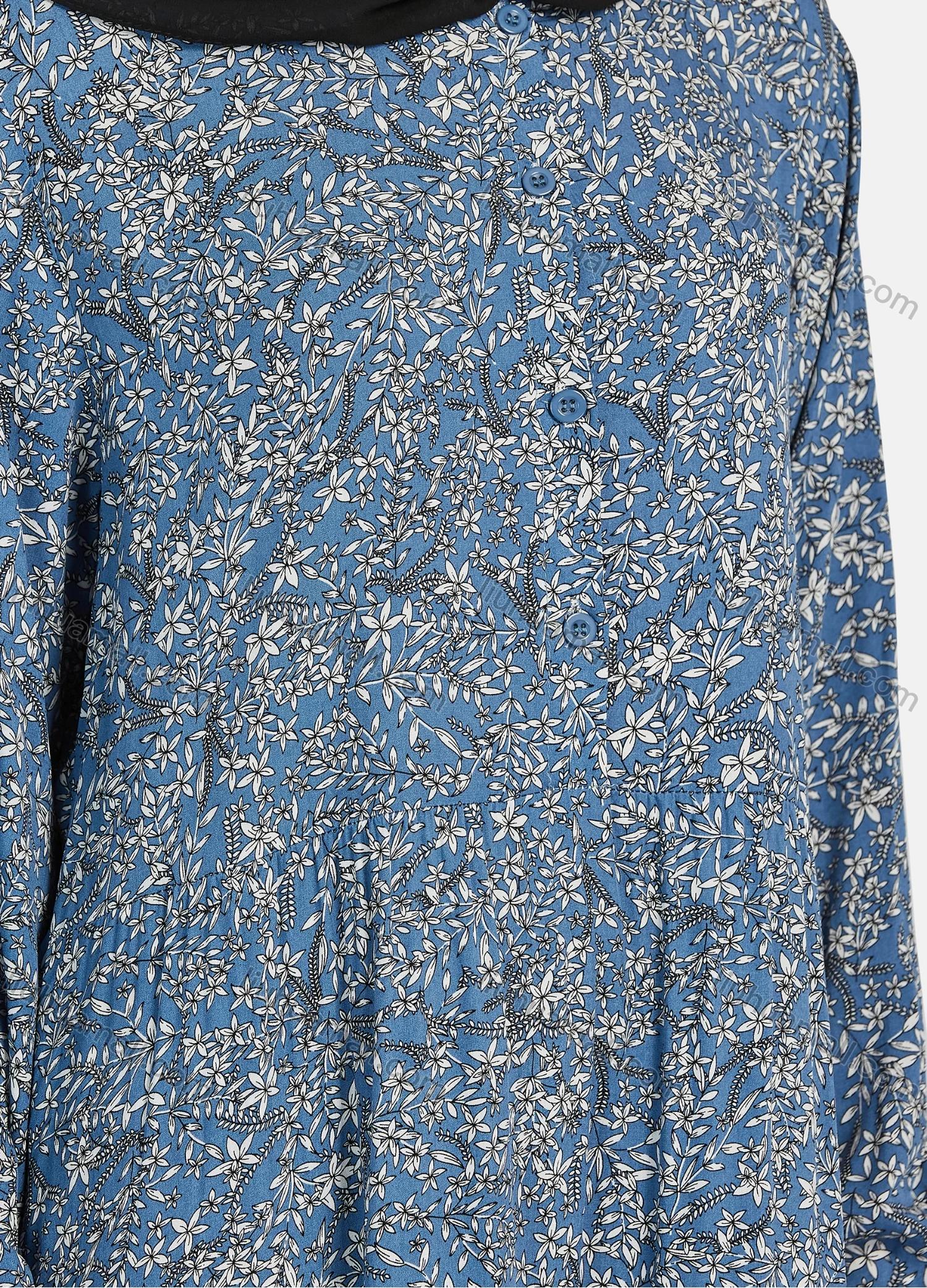 Wholesale Women's Casual Allover Print Long Sleeve Button Down Maxi Shirt Dress 1343# - Liuhuamall