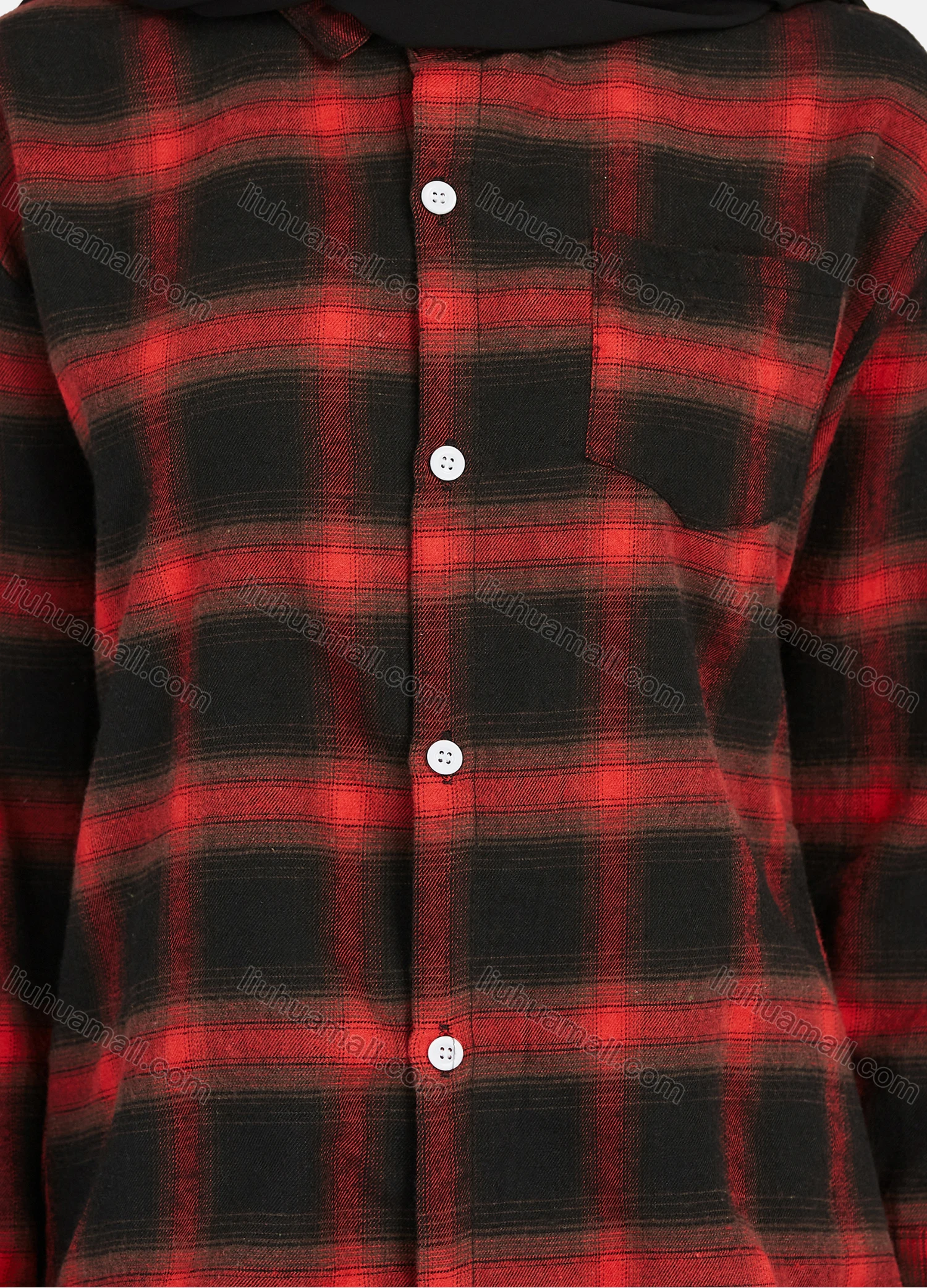 Wholesale Women's Casual Plaid Print Long Sleeve Patch Pocket Shirt 1261# - Liuhuamall