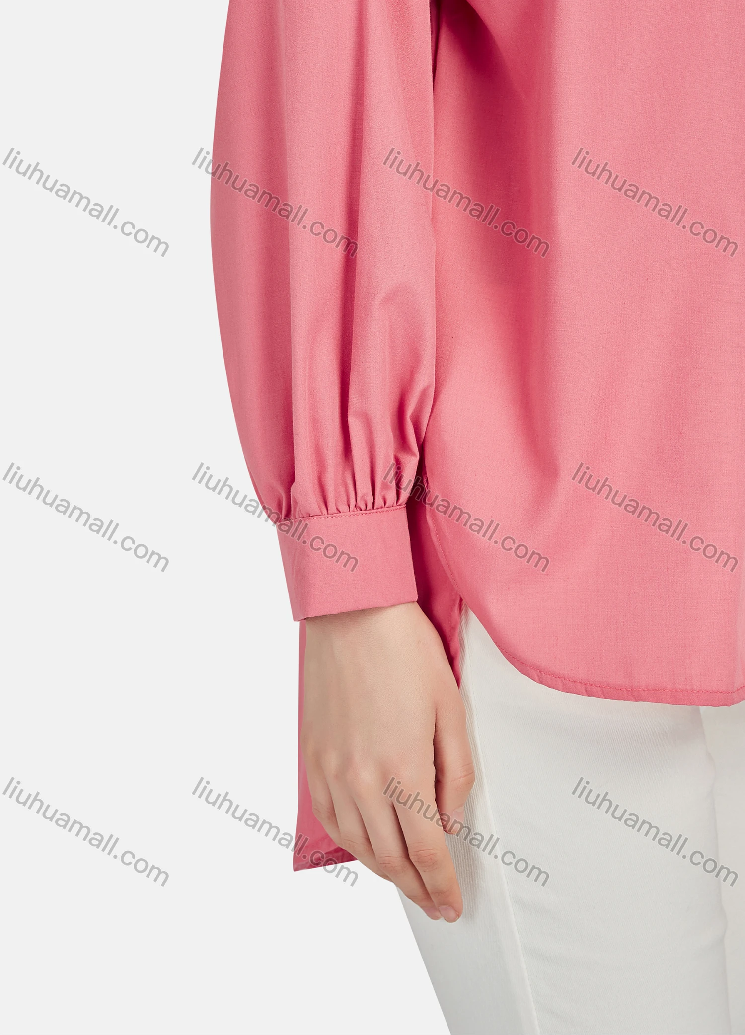 Wholesale Women's Casual Plain Long Sleeve Patch Pocket Shirt 1304# - Liuhuamall