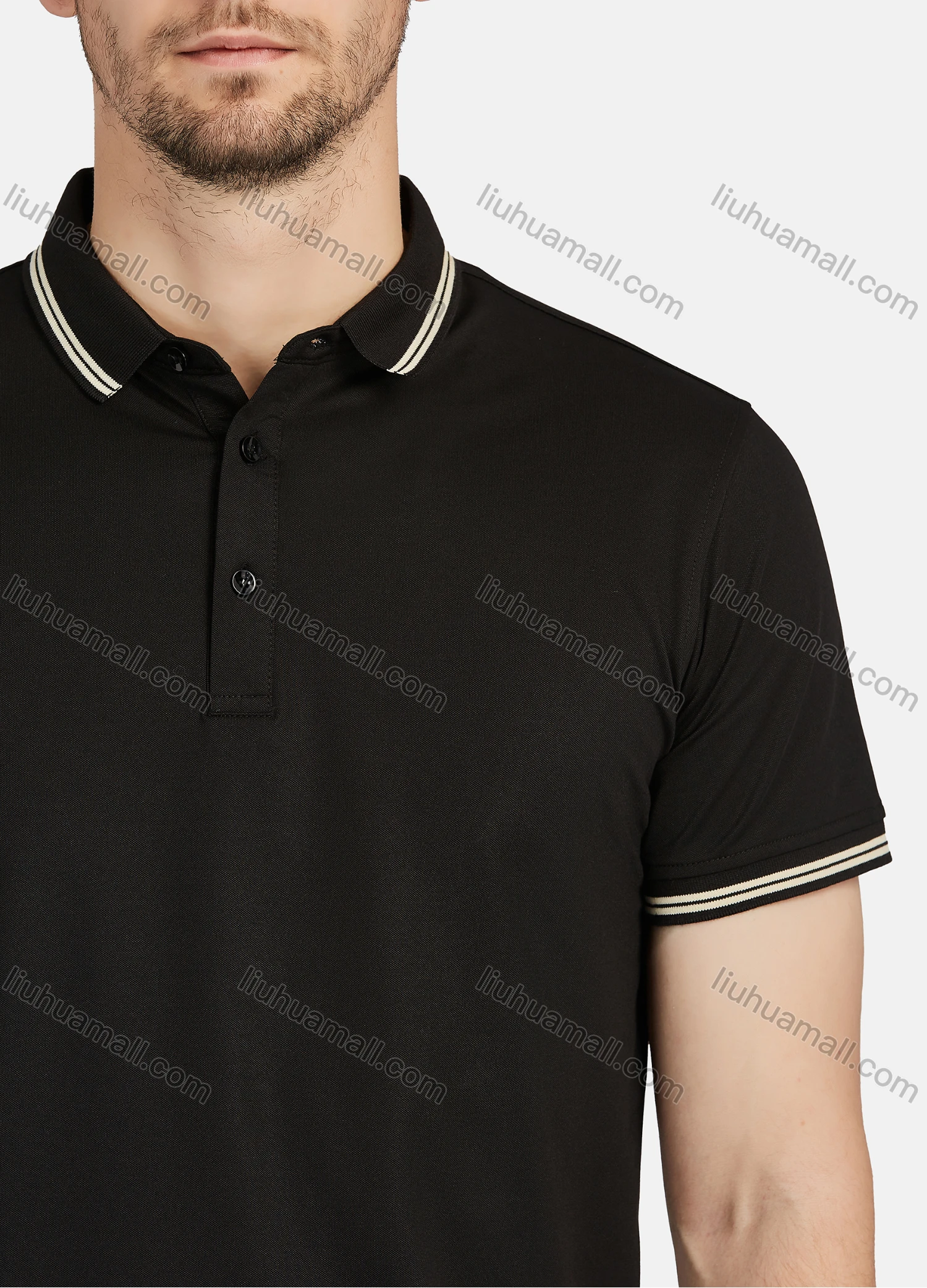 Wholesale Men's Casual Plain 100% Cotton Short Sleeve Polo Shirt 88207# - Liuhuamall