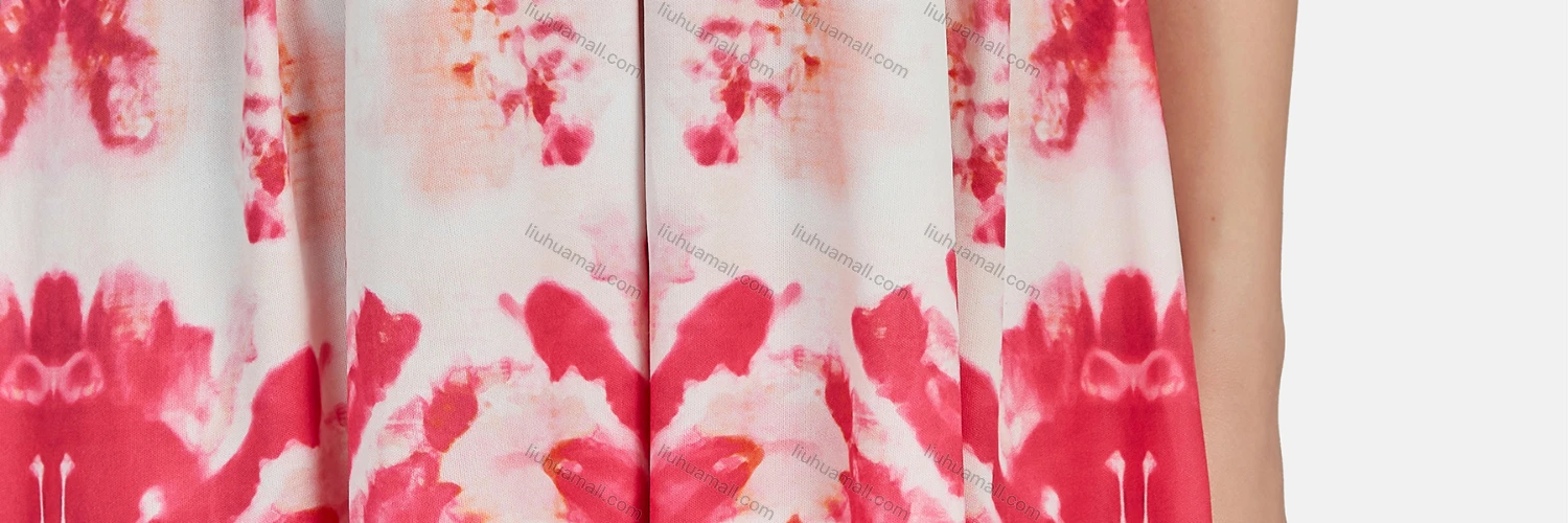 Wholesale Women's Casual Sleeveless Tie Dye Splicing Appliques Tank Dress 28008# - Liuhuamall