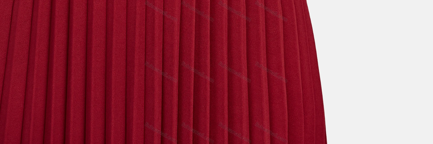 Wholesale Women's Casual Crew Neck Short Sleeve Plain Belted Pleated Tee Dress 28049# - Liuhuamall