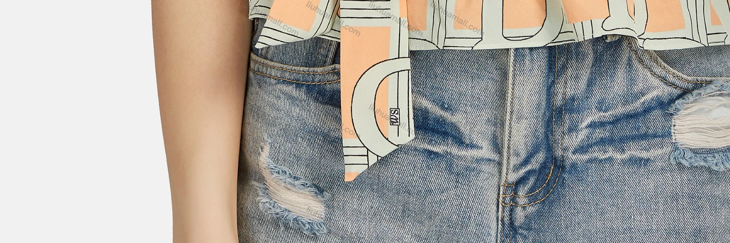 Wholesale Women's Casual V Neck Short Sleeve Letter Peplum Shirred Lace Up Top 28018# - Liuhuamall