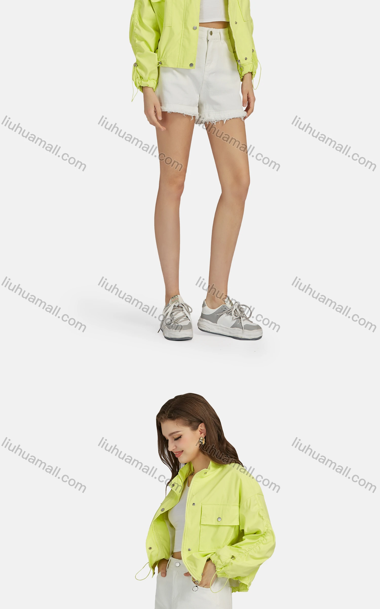 Wholesale Women's Casual Slant Pockets Frayed Raw Hem 5'' Inseam Shorts DL-23101# - Liuhuamall