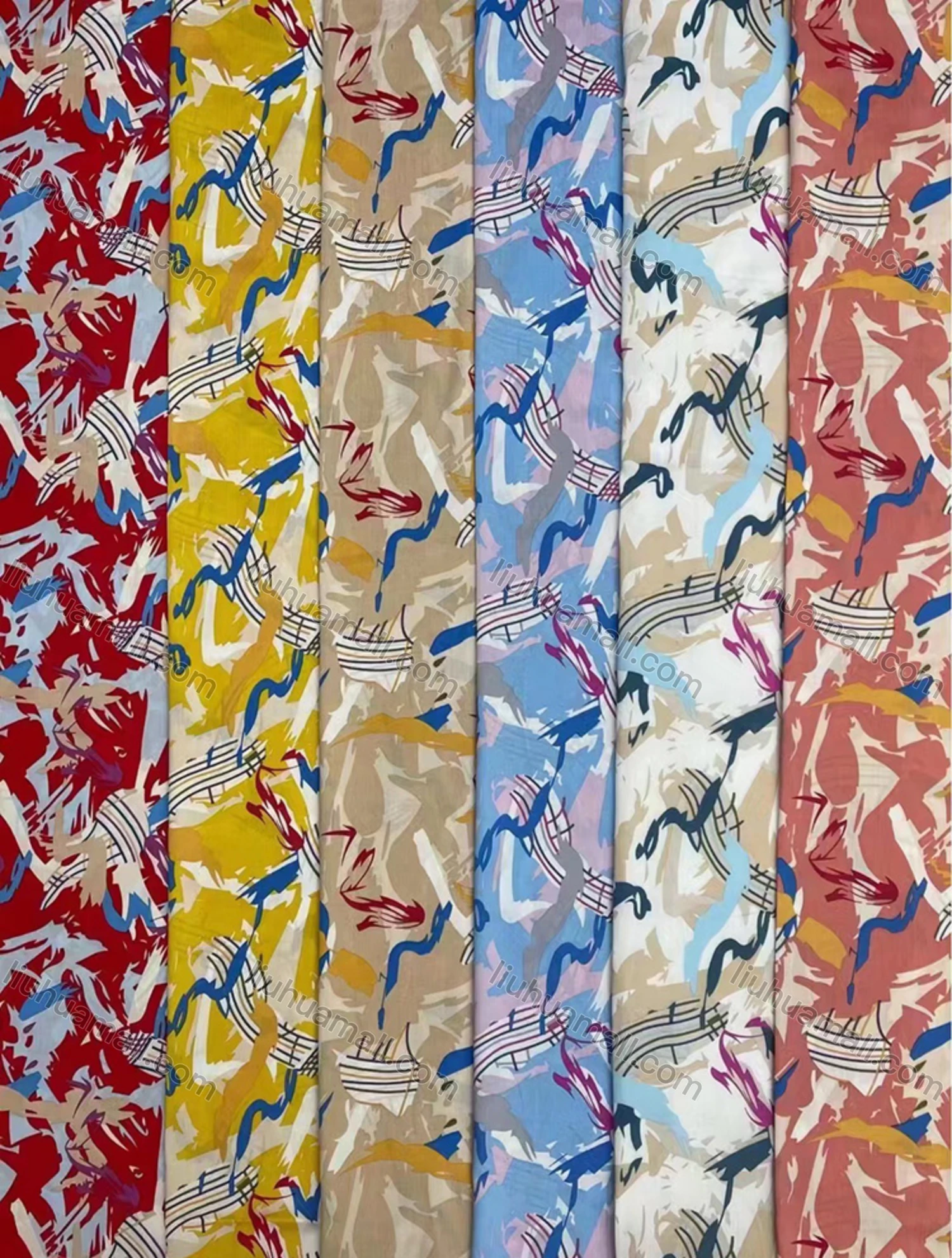 Wholesale Women's Casual Tie Neck Shirred Peplum Allover Print Ruffle Hem Dress 10065# - Liuhuamall