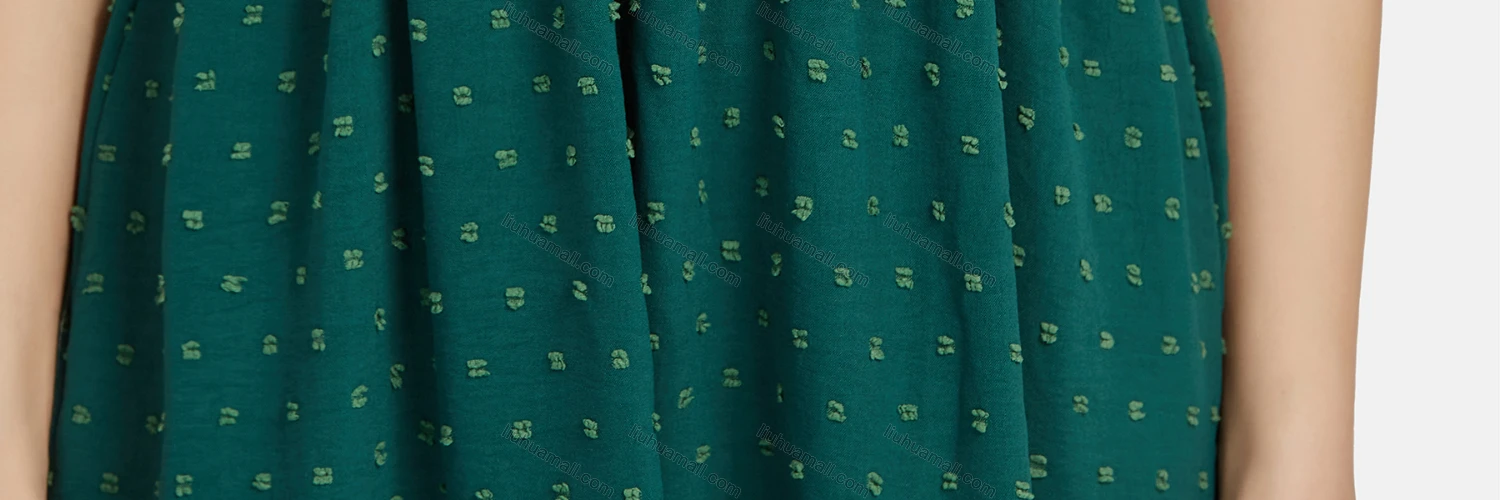 Wholesale Women's Casual Polka Dot Print Peplum Shirred Layered Hem Cami Dress 9029# - Liuhuamall