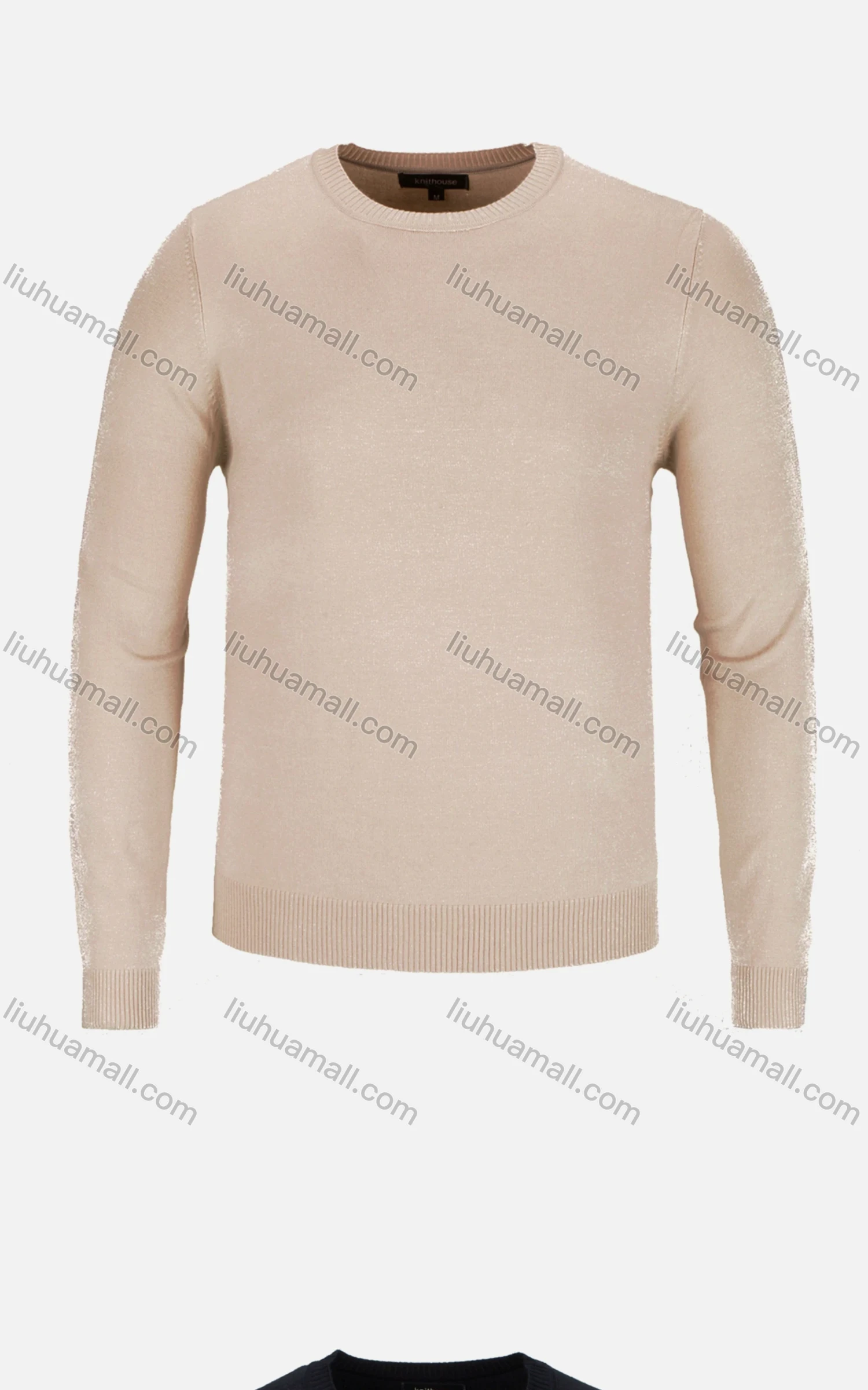 Wholesale Men's Casual Slim Fit Crew Neck Long Sleeve Plain Knit Sweater 8302# - Liuhuamall