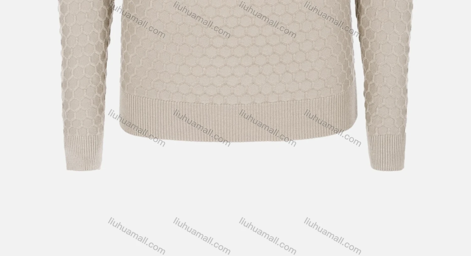 Wholesale Men's Casual Slim Fit Crew Neck Long Sleeve Honeycomb Knit Sweater 8305# - Liuhuamall