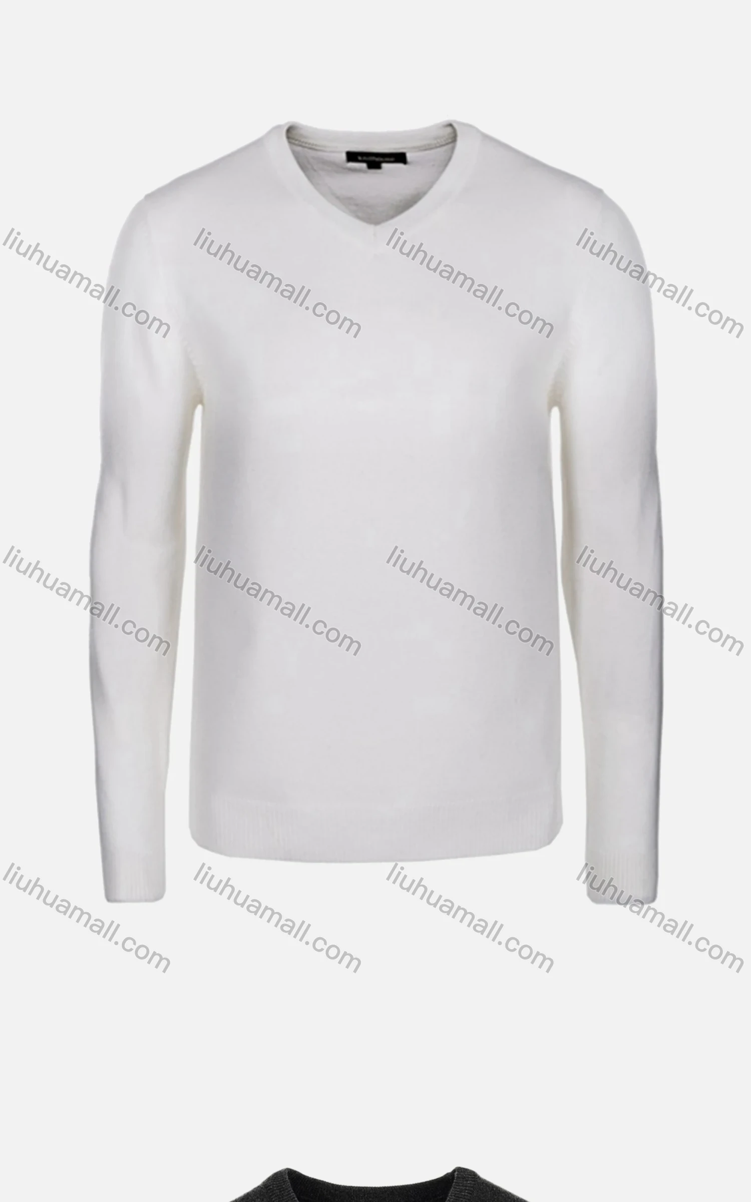 Wholesale Men's Casual Slim Fit V Neck Long Sleeve Plain Knit Wool Blend Sweater 8801# - Liuhuamall