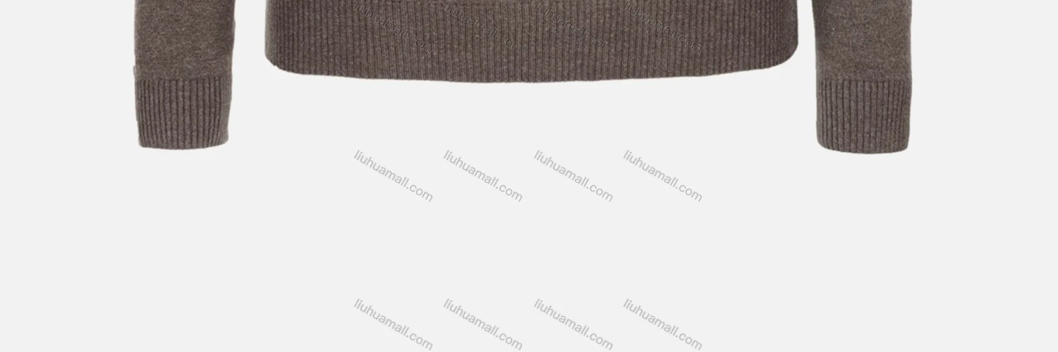 Wholesale Men's Casual Slim Fit Crew Neck Long Sleeve Plain Knit Wool Blend Sweater 8802# - Liuhuamall
