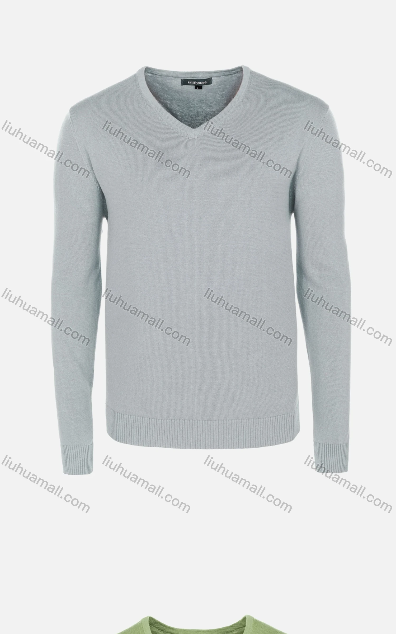 Wholesale Men's Casual Slim Fit V Neck Long Sleeve Plain Knit Wool Blend Sweater 8901# - Liuhuamall