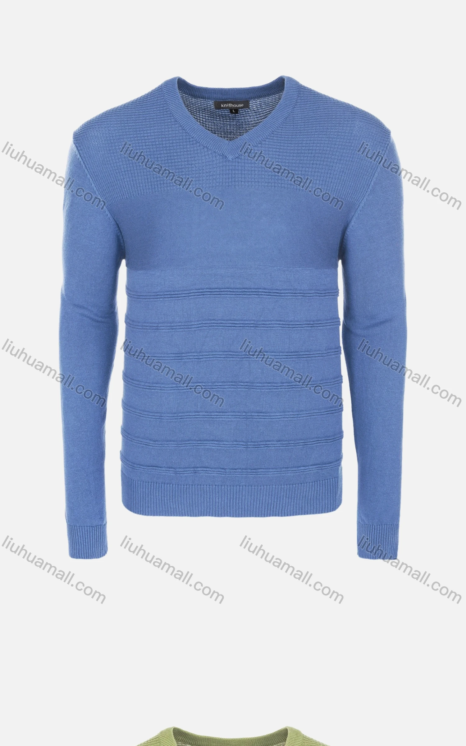 Wholesale Men's Casual Slim Fit V Neck Long Sleeve Plain Knit Wool Blend Sweater 8903# - Liuhuamall