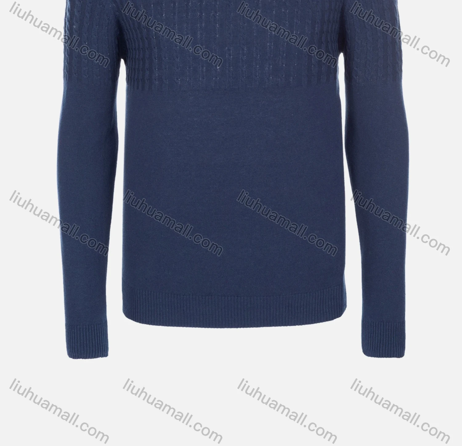 Wholesale Men's Casual Slim Fit V Neck Contrast Color Knit Wool Blend Sweater 8916# - Liuhuamall