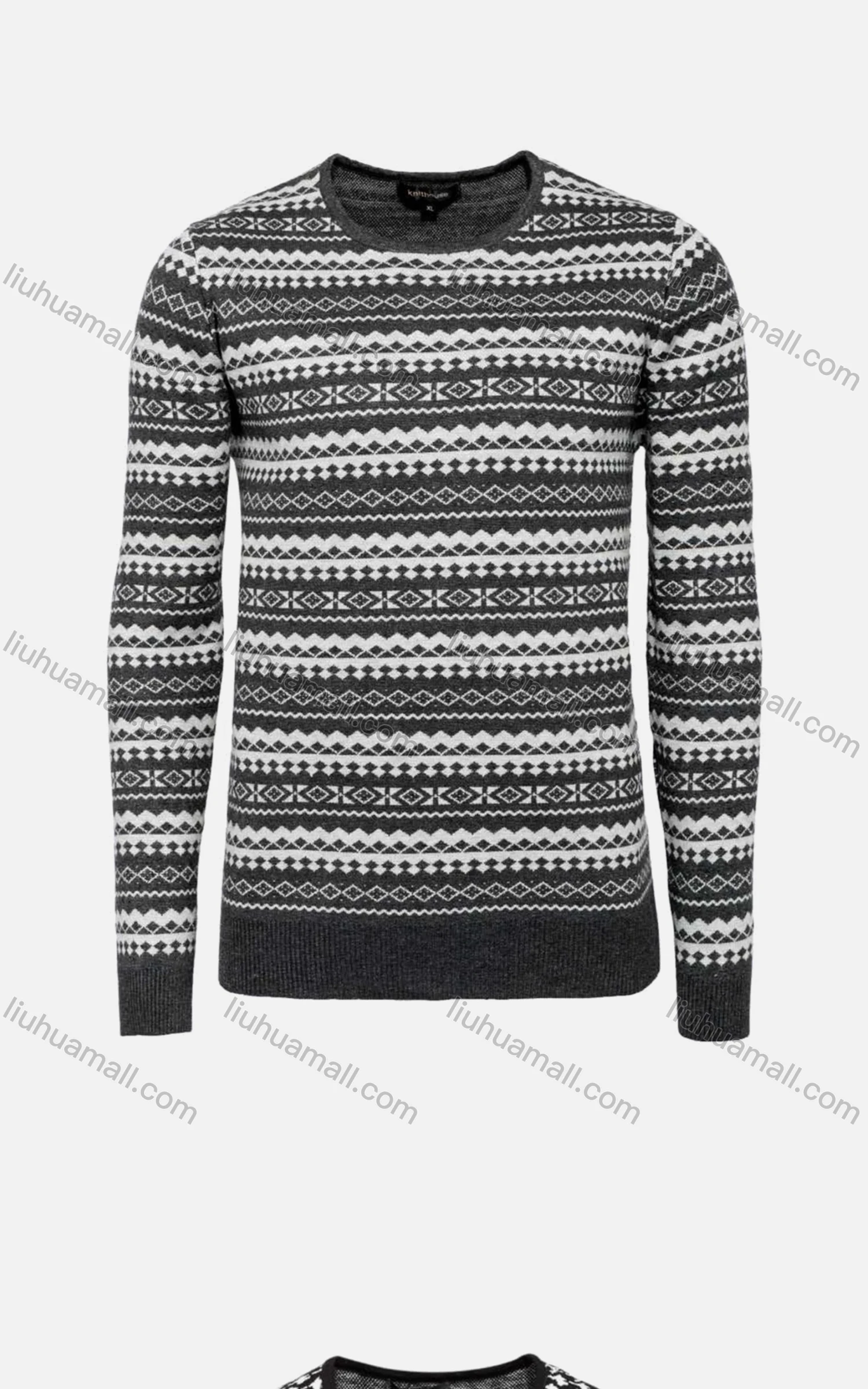 Wholesale Men's Casual Slim Fit Crew Neck Folk Art Knit Wool Blend Sweater 8360/8361/8362/8363/8365# - Liuhuamall