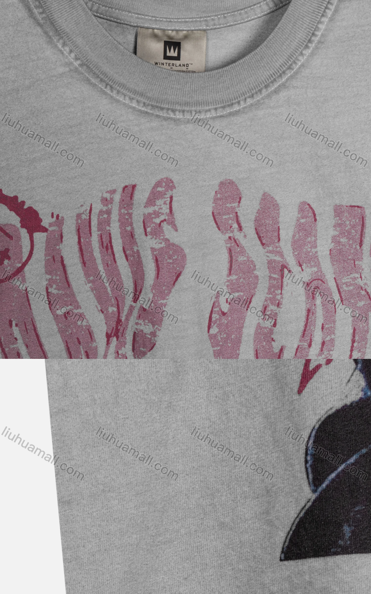 Wholesale Men's Hip Hop Round Neck Loose Fit Short Sleeve Graphic Letter T-shirt 77116# - Liuhuamall