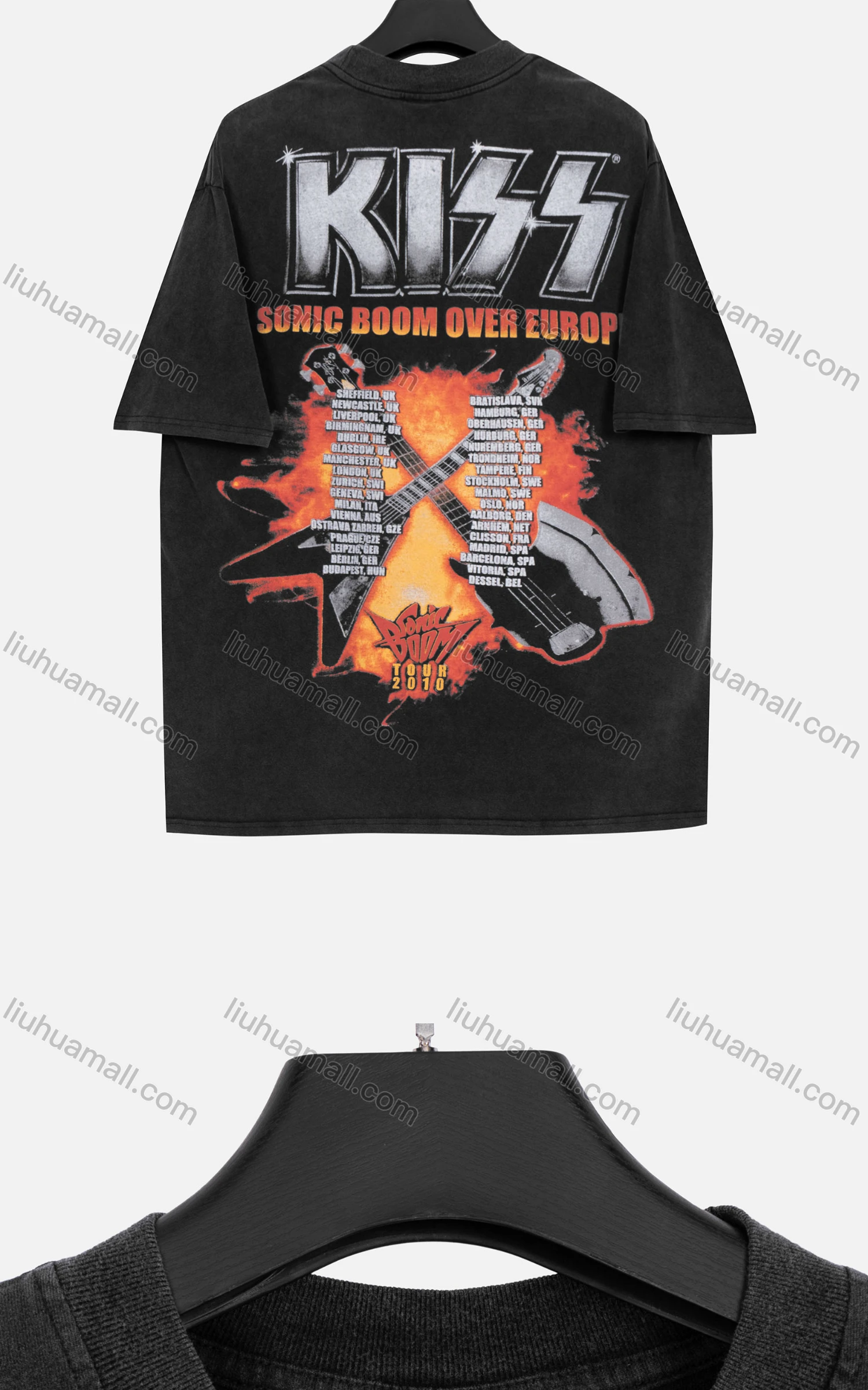 Wholesale Women's Hip Hop Crew Neck Short Sleeve Loose Fit Graphic Letter T-shirt - Liuhuamall