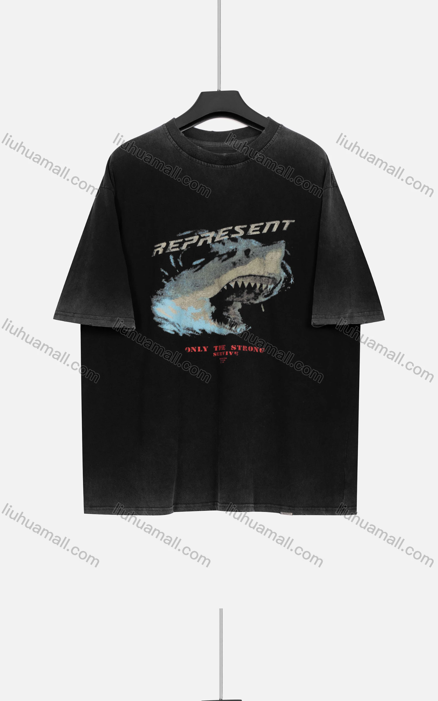 Wholesale Women's Hip Hop Wash Crew Neck Short Sleeve Loose Fit Graphic Letter T-shirt - Liuhuamall