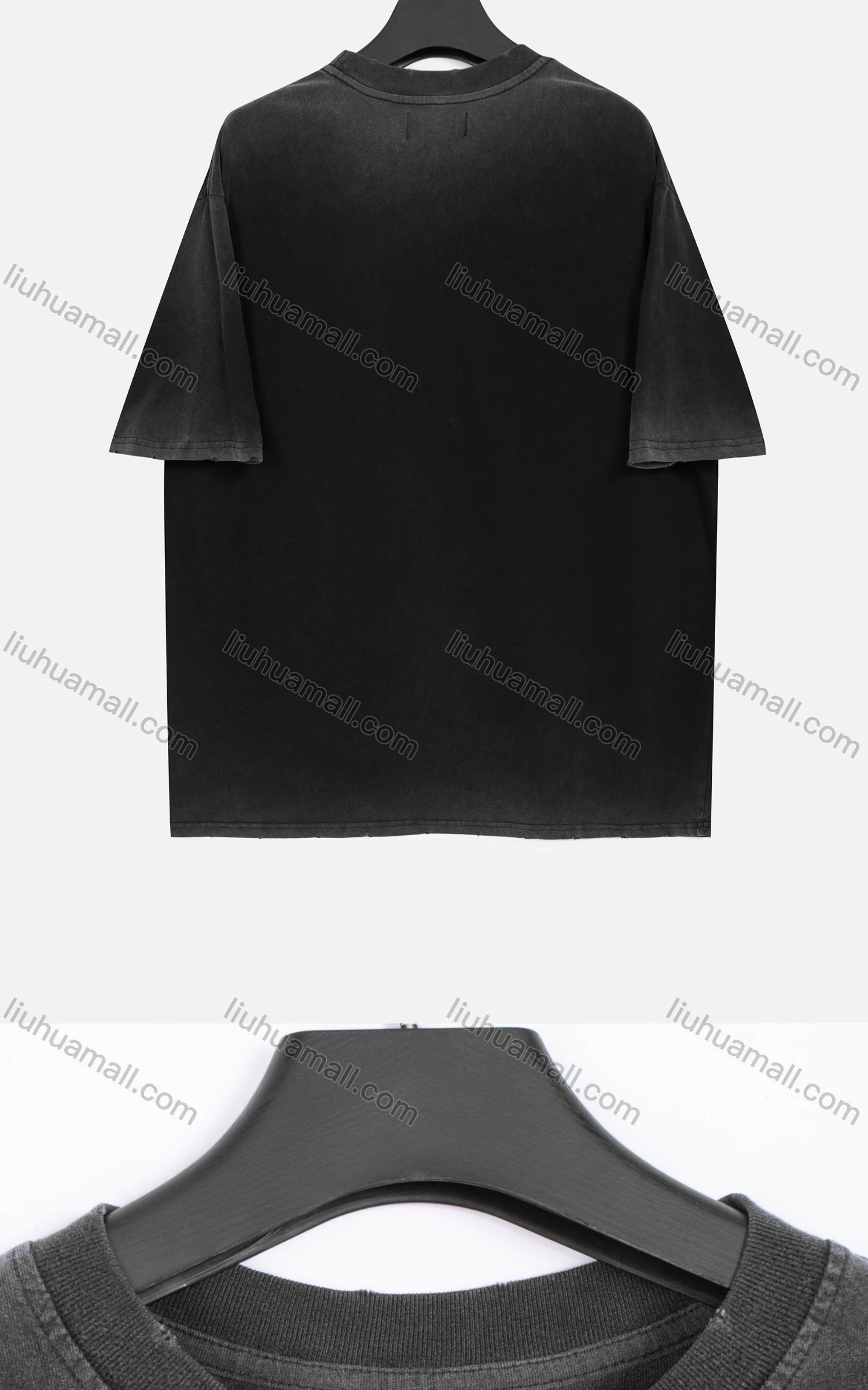 Wholesale Women's Hip Hop Wash Crew Neck Short Sleeve Loose Fit Graphic Letter T-shirt - Liuhuamall