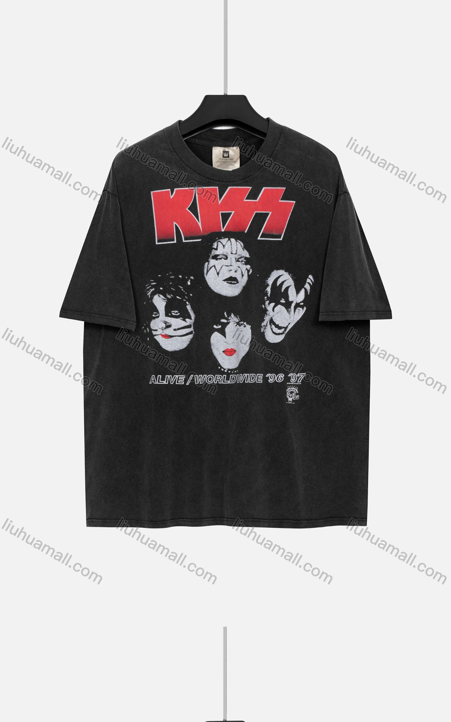 Wholesale Women's Hip Hop Crew Neck Short Sleeve Loose Fit Graphic Letter T-shirt - Liuhuamall