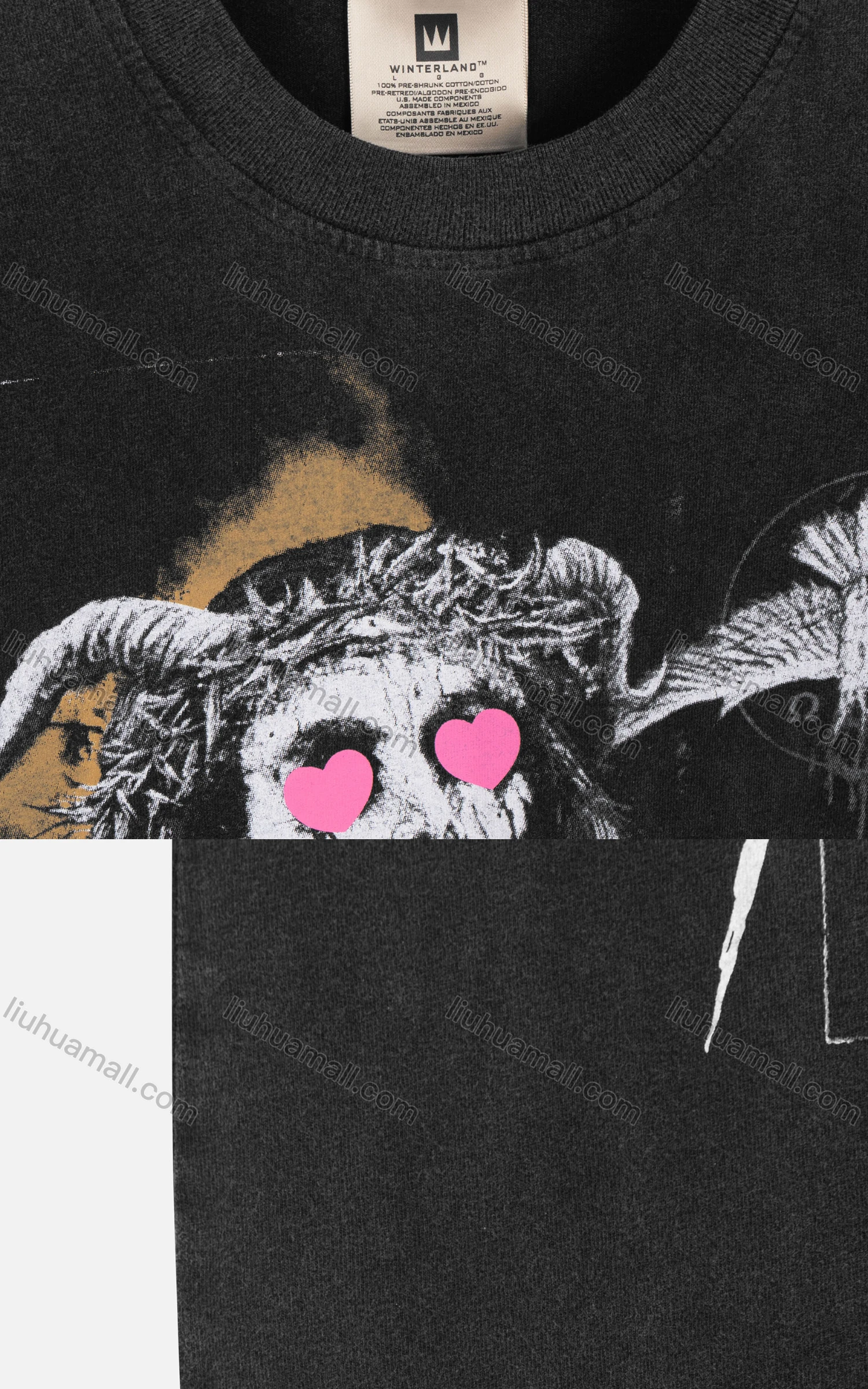 Wholesale Women's Hip Hop Crew Neck Short Sleeve Loose Fit Graphic Letter T-shirt - Liuhuamall