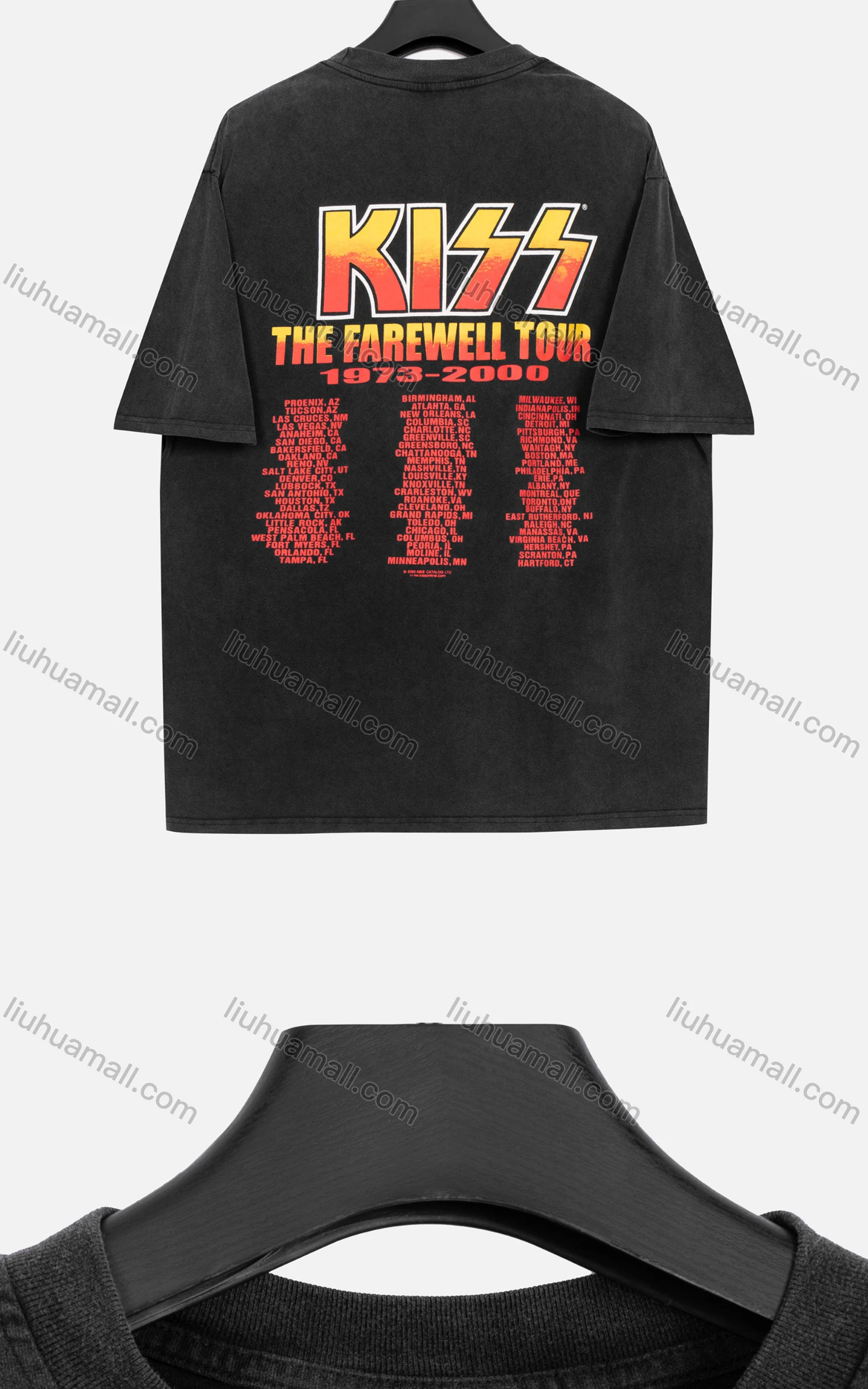 Wholesale Men's Hip Hop Round Neck Loose Fit Short Sleeve Graphic Letter T-shirt - Liuhuamall