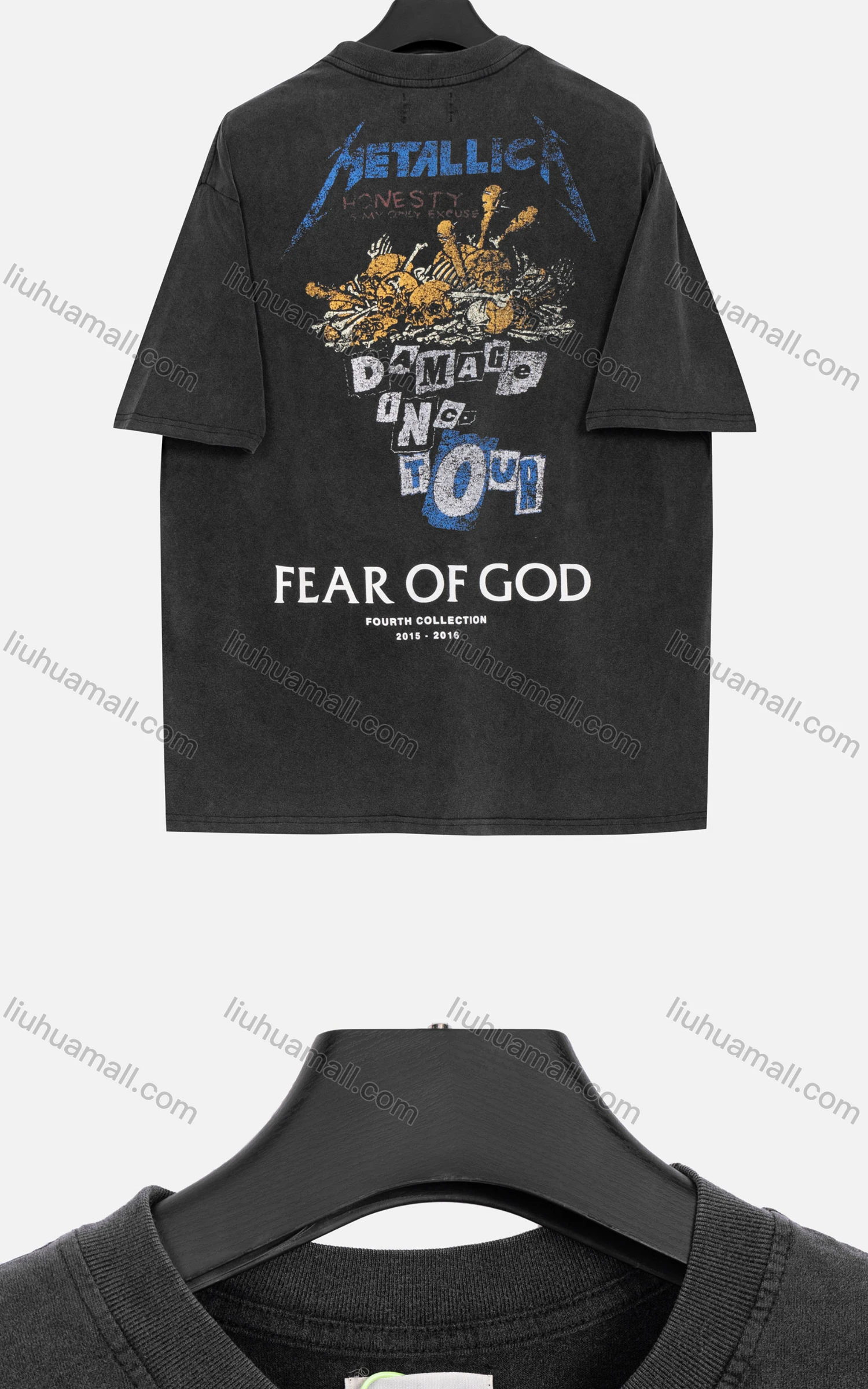 Wholesale Men's Hip Hop Loose Fit Round Neck Short Sleeve Graphic Letter T-shirt - Liuhuamall