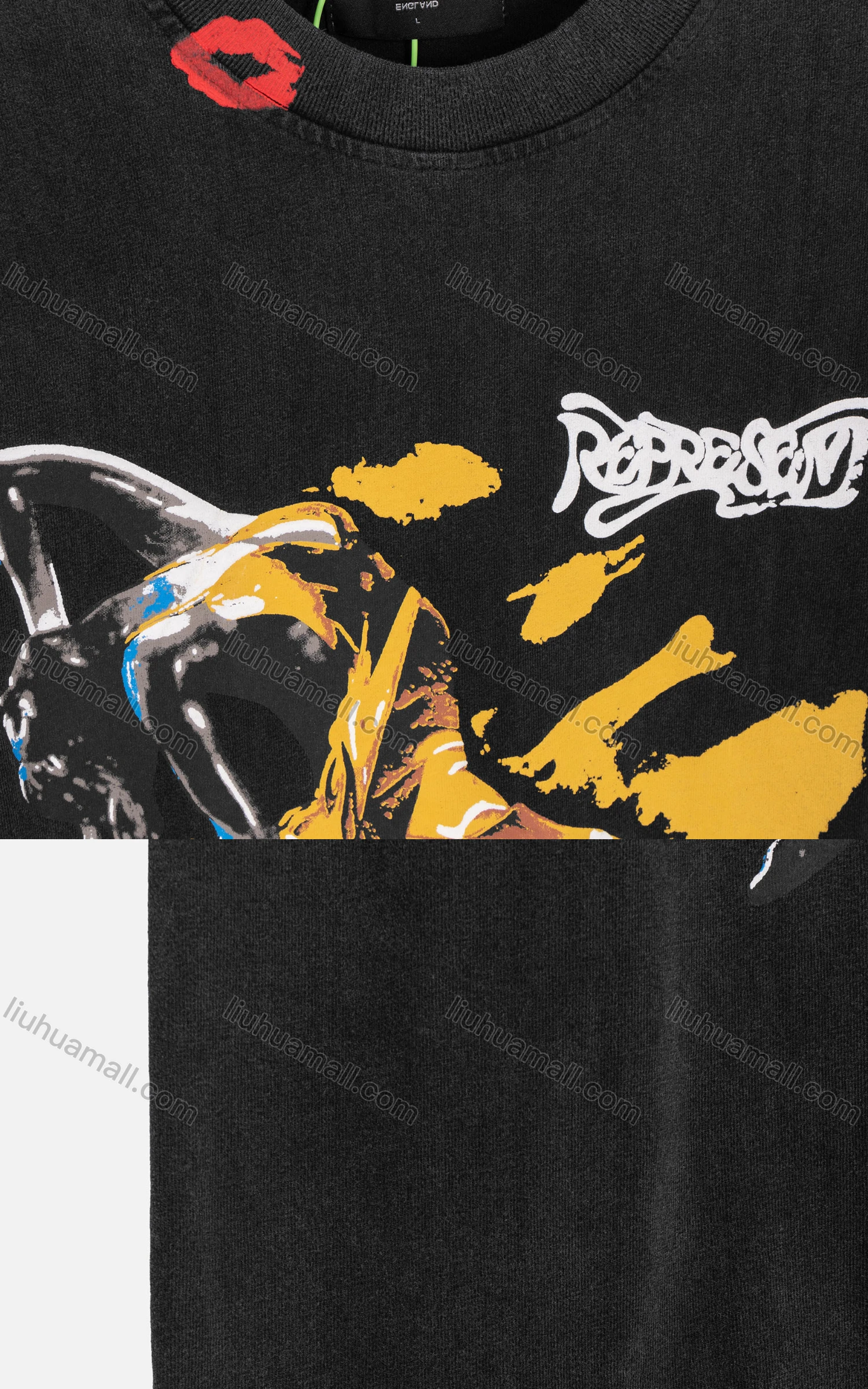 Wholesale Men's Loose Fit Round Neck Short Sleeve Graphic Letter Hip Hop T-shirt - Liuhuamall