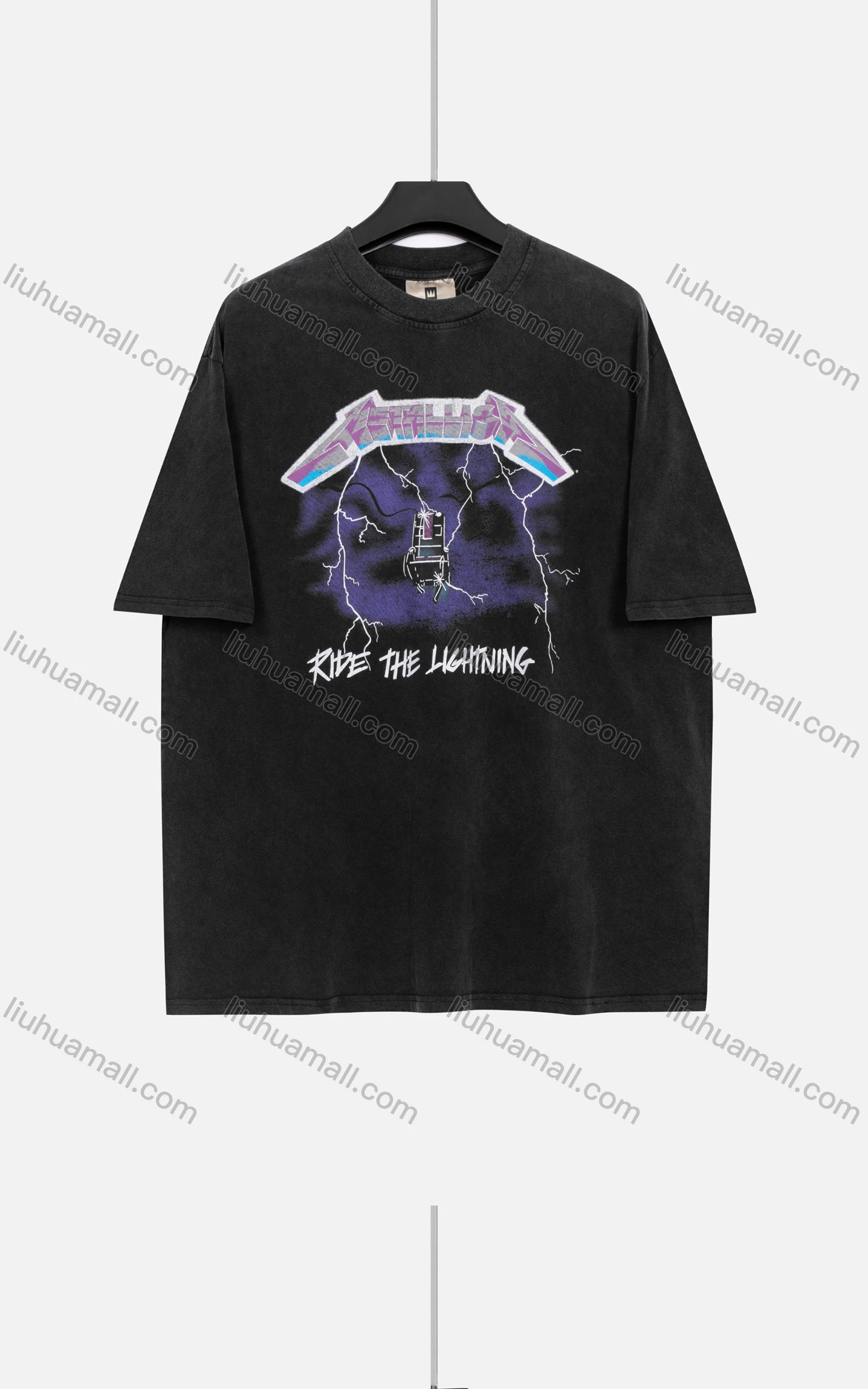 Wholesale Men's Round Neck Short Sleeve Graphic Letter Hip Hop Loose Fit T-shirt - Liuhuamall