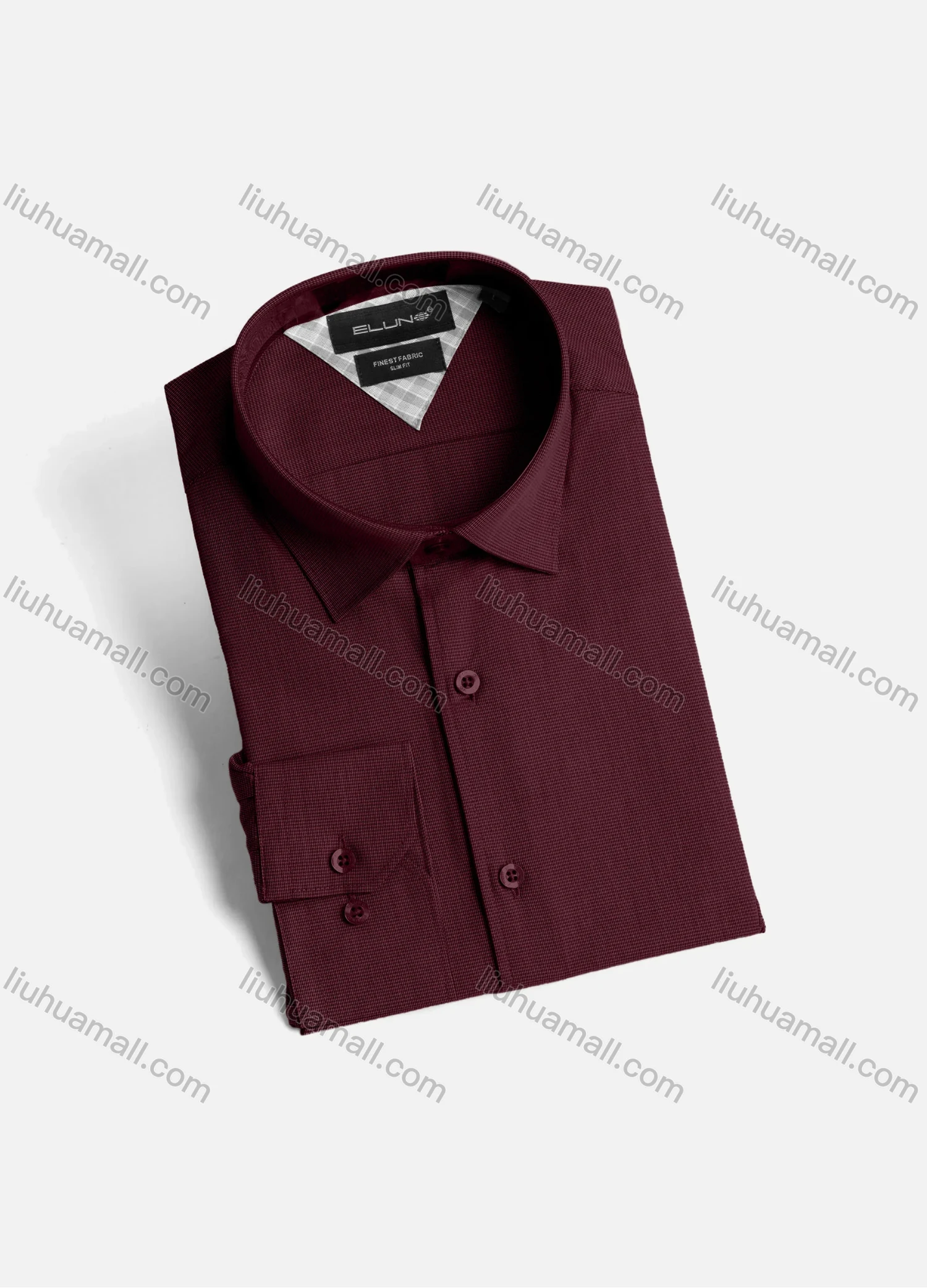 Wholesale Men's Casual Plain Collared Button Down Long Sleeve Shirt 0812# - Liuhuamall