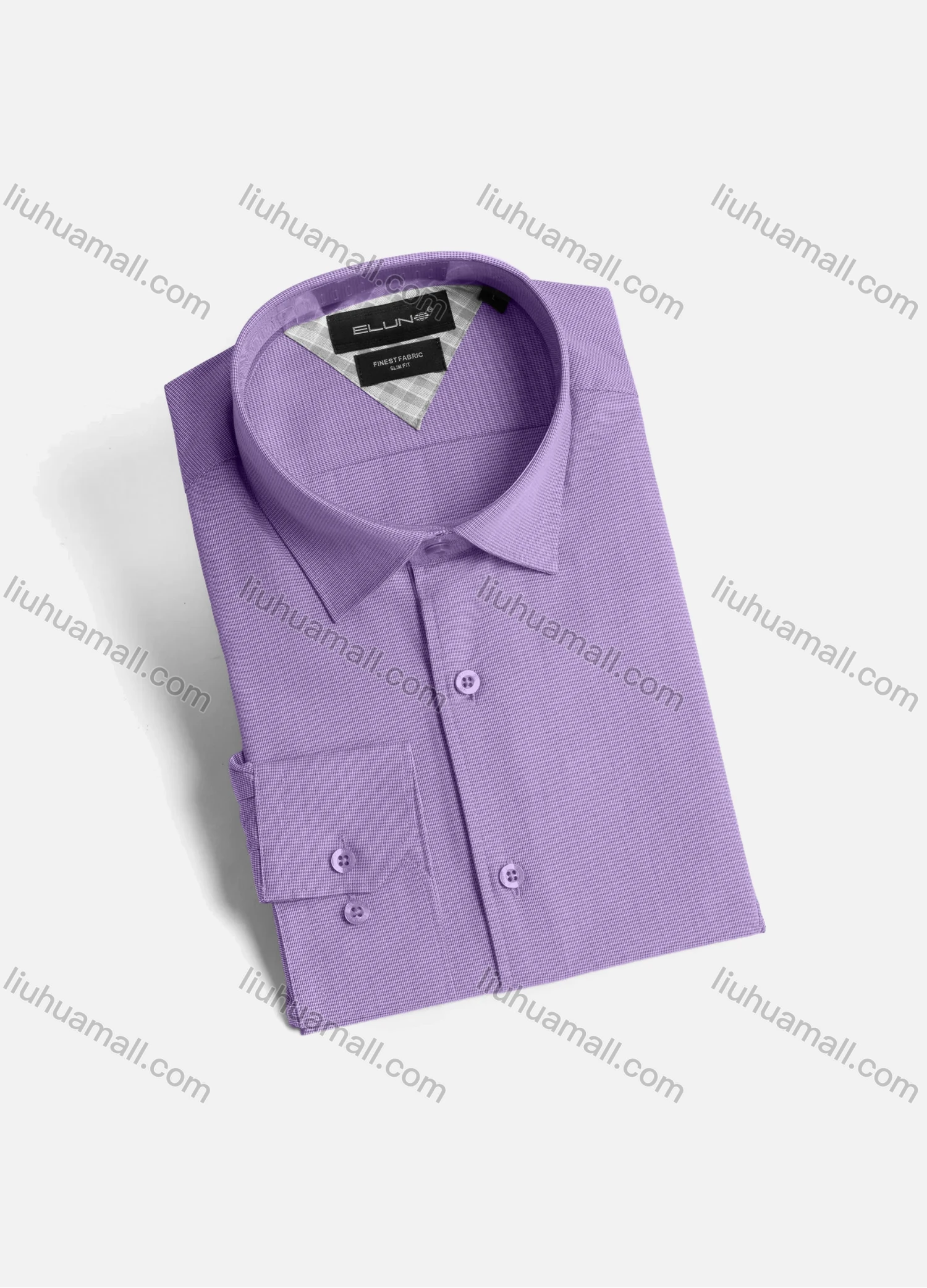 Wholesale Men's Casual Plain Collared Button Down Long Sleeve Shirt 0812# - Liuhuamall