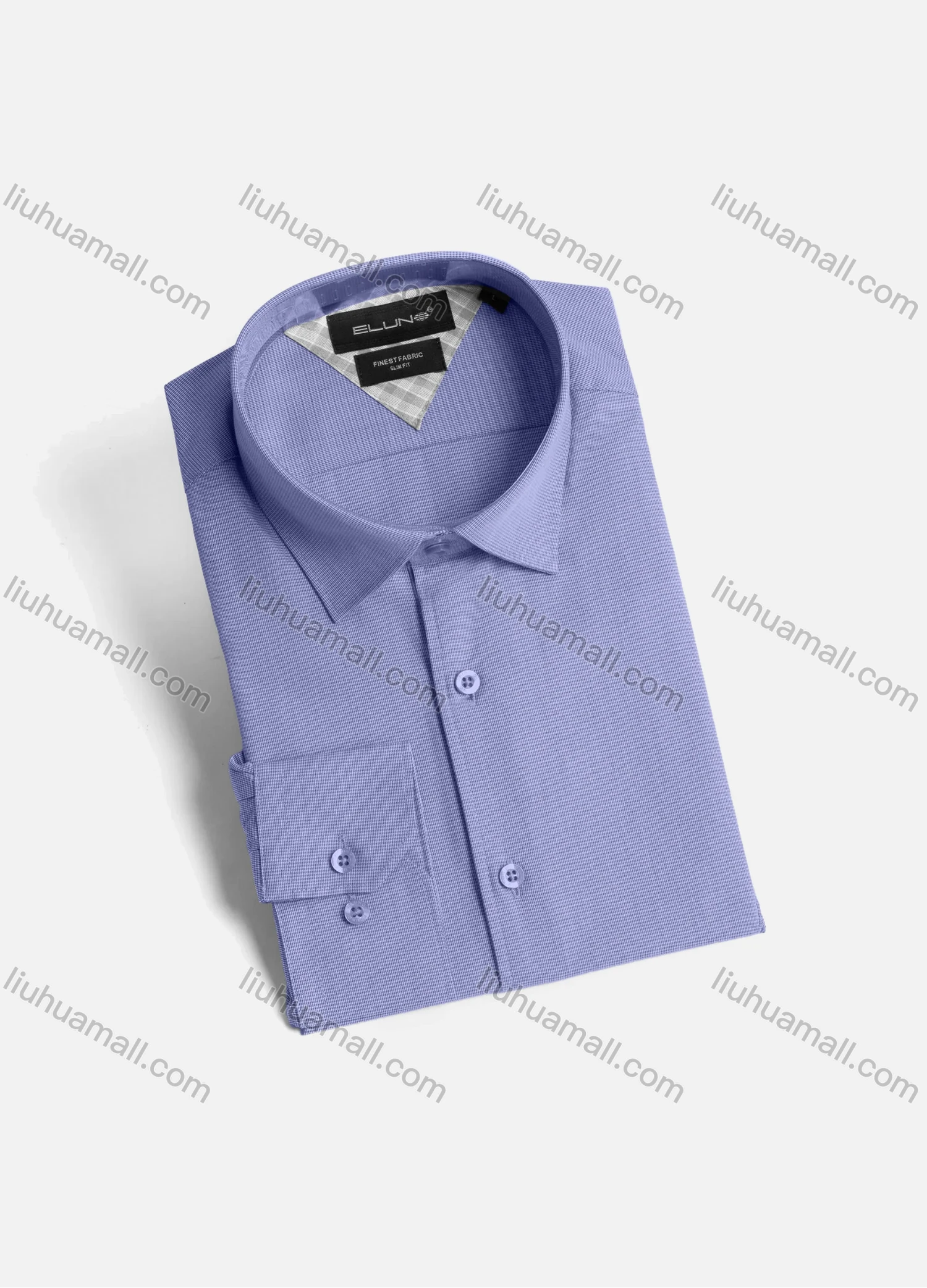 Wholesale Men's Casual Plain Collared Button Down Long Sleeve Shirt 0812# - Liuhuamall