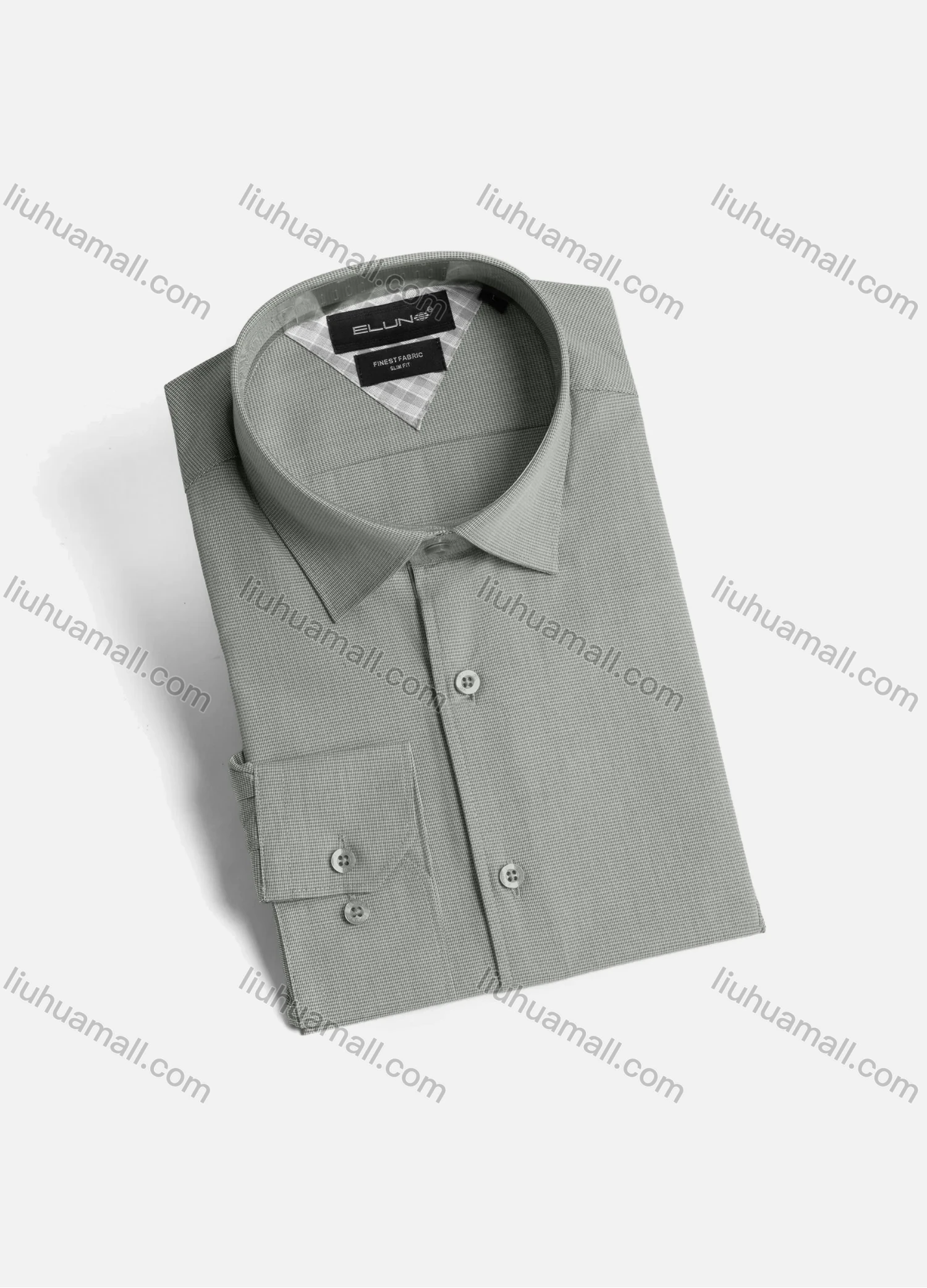 Wholesale Men's Casual Plain Collared Button Down Long Sleeve Shirt 0812# - Liuhuamall