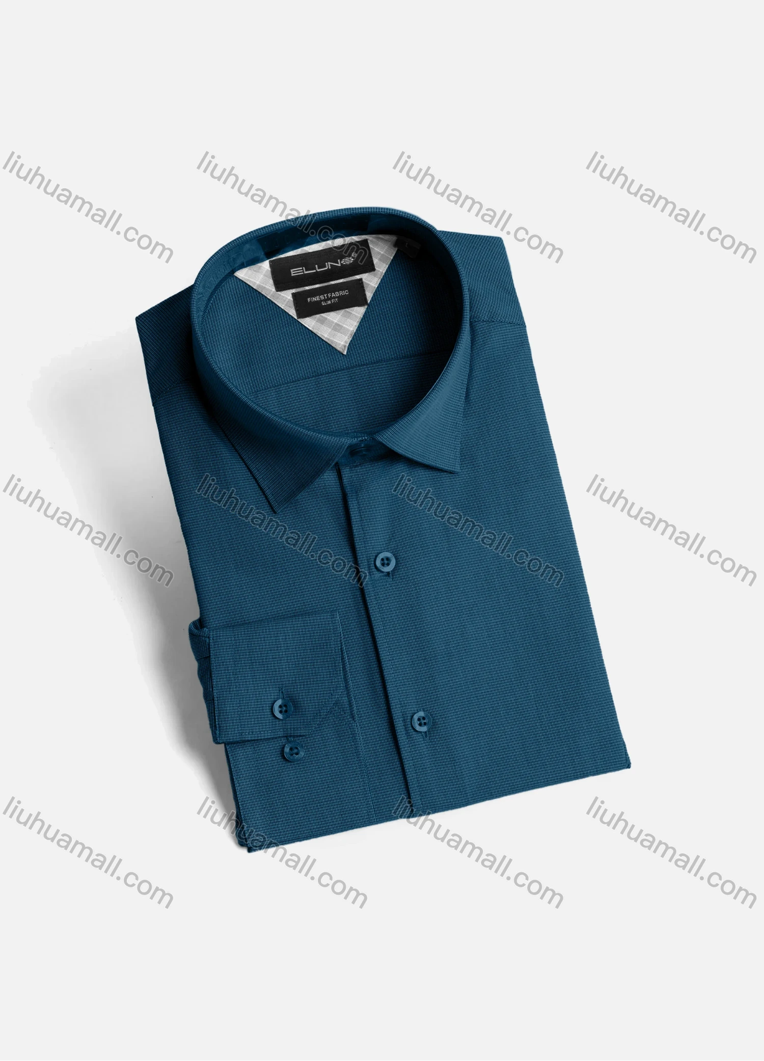 Wholesale Men's Casual Plain Collared Button Down Long Sleeve Shirt 0812# - Liuhuamall