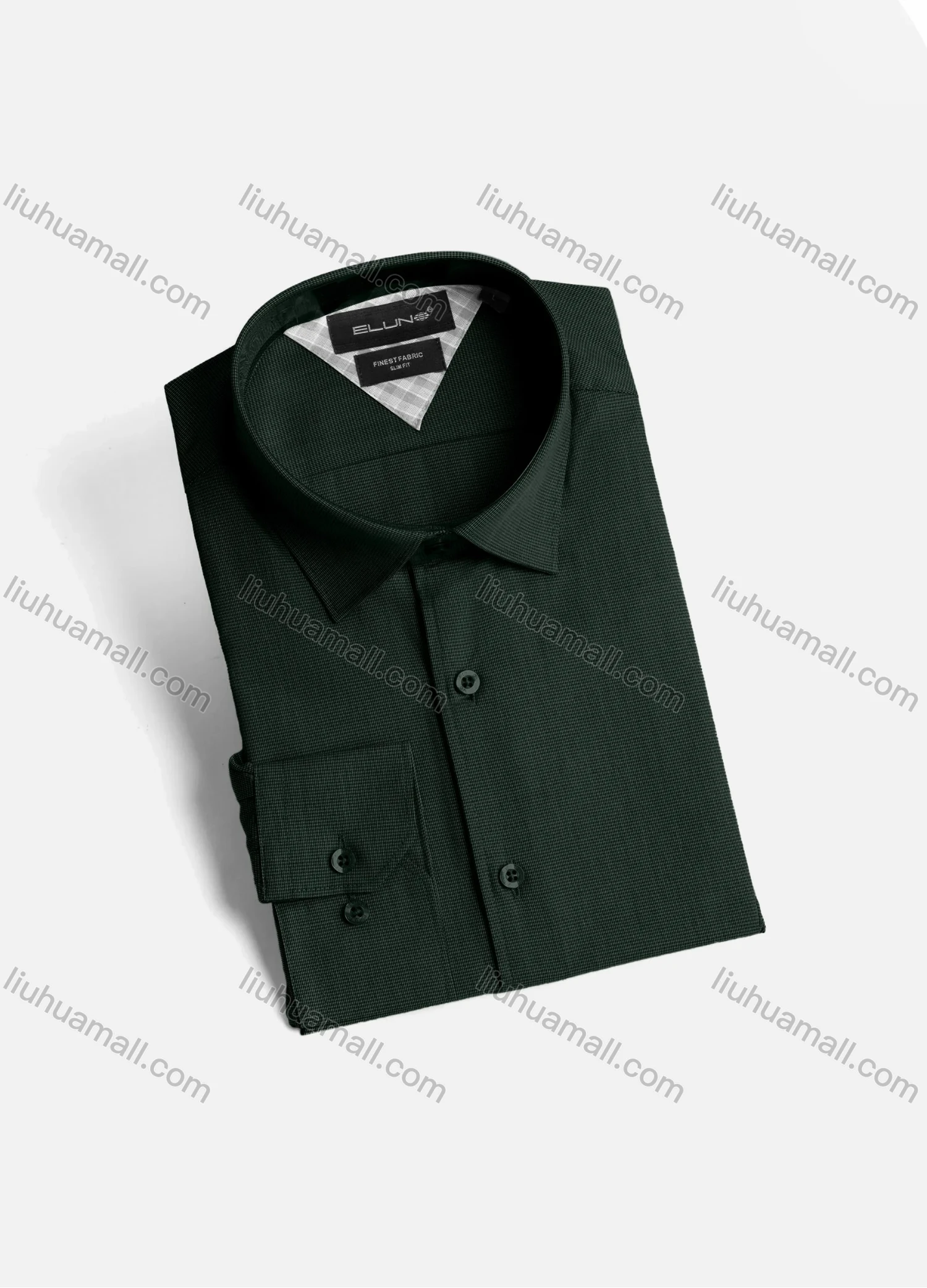 Wholesale Men's Casual Plain Collared Button Down Long Sleeve Shirt 0812# - Liuhuamall