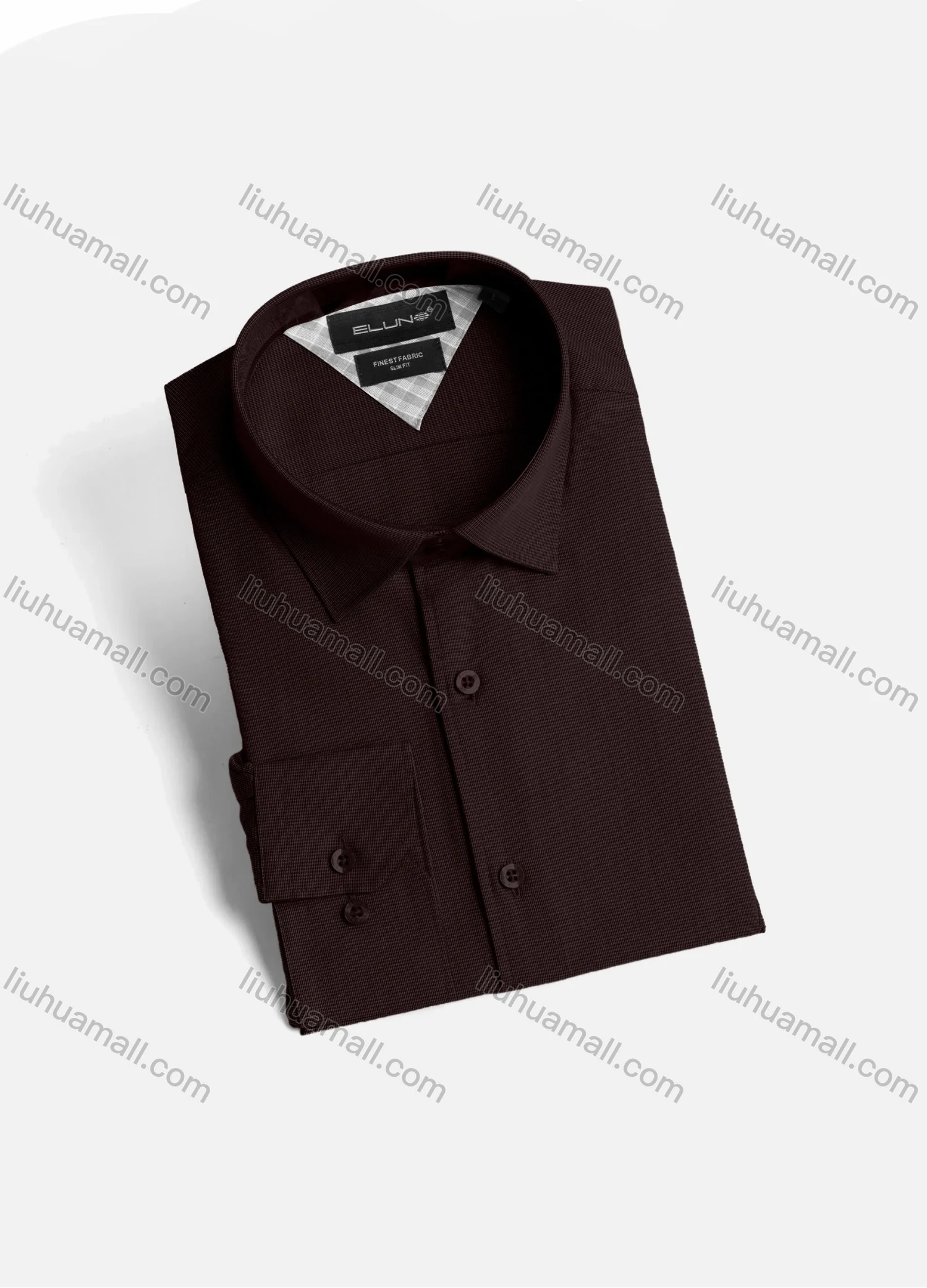 Wholesale Men's Casual Plain Collared Button Down Long Sleeve Shirt 0812# - Liuhuamall